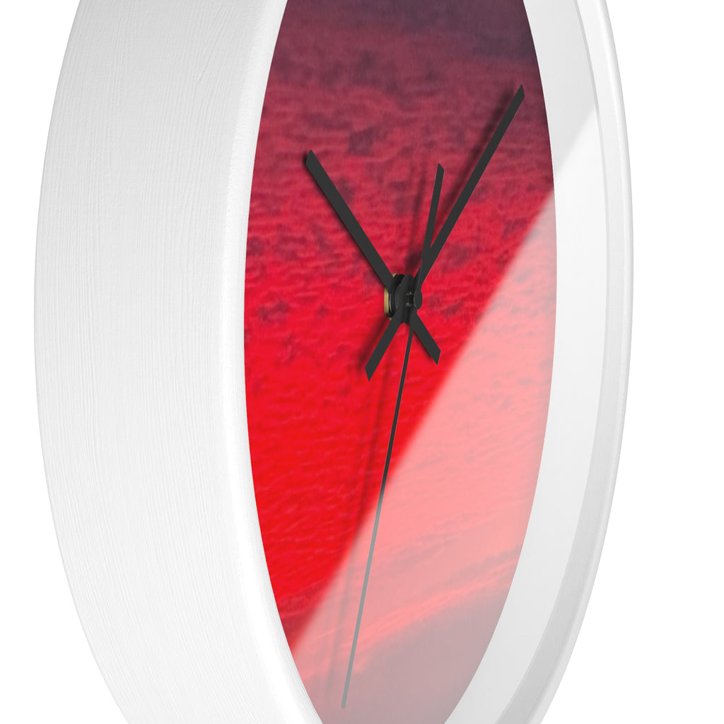 Vibrant Sunset Wall Clock — Modern Gradient Sunset Decor