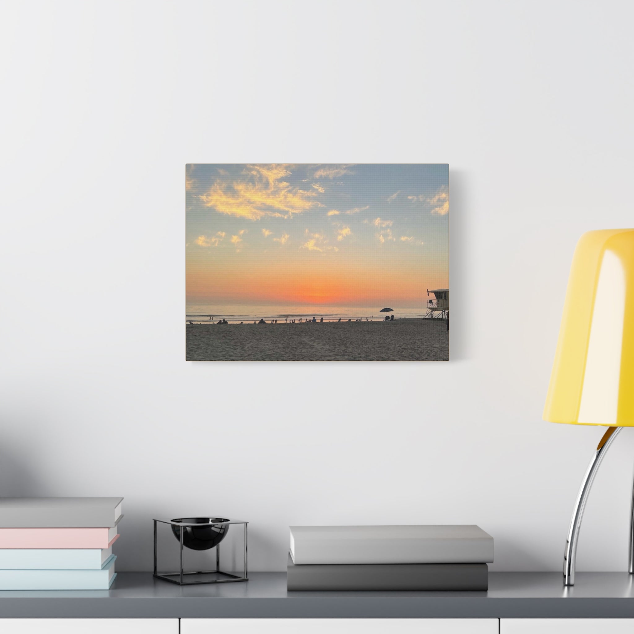 Sunset Beach Canvas Print — Matte Stretched Wall Art