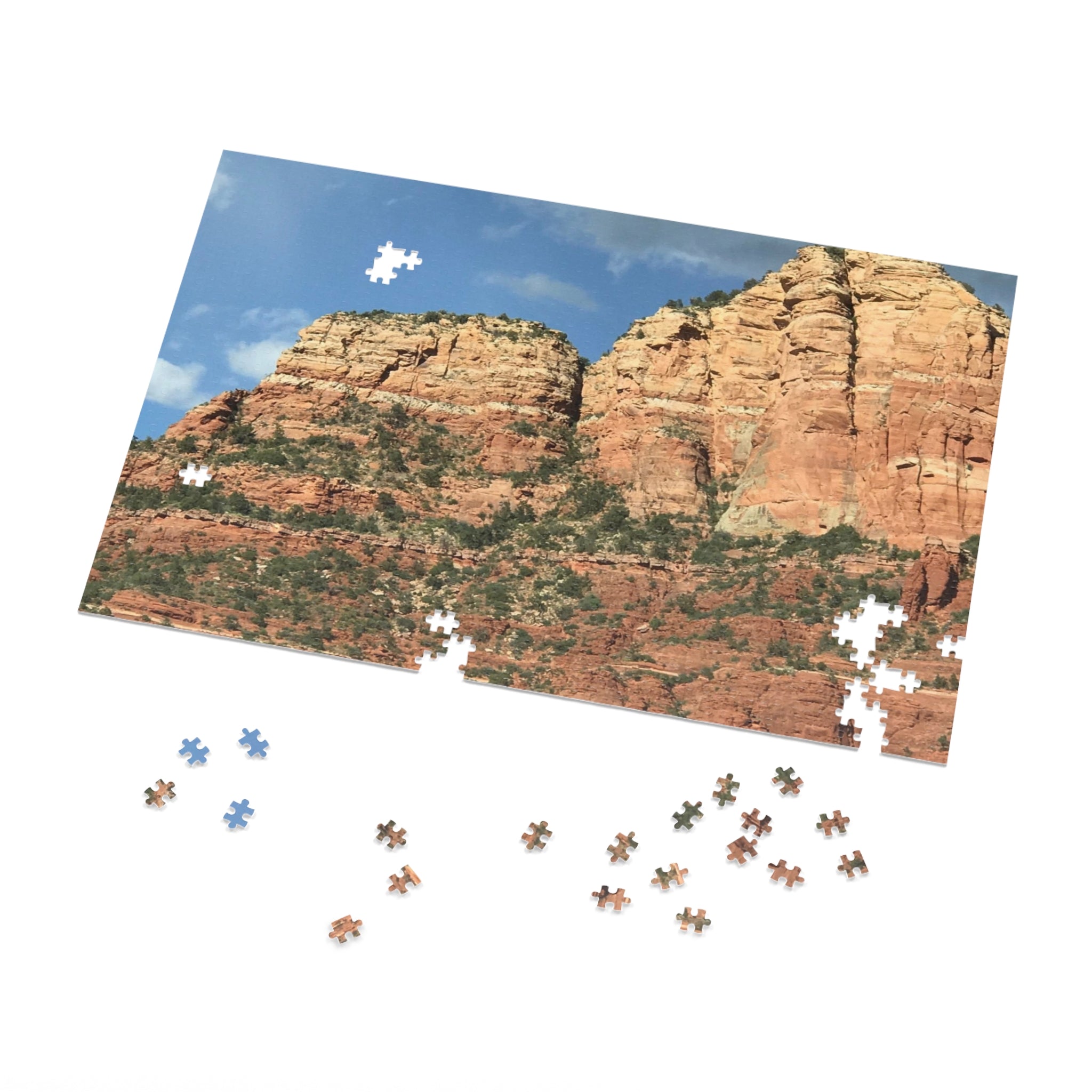 Red Rock Canyon Landscape Jigsaw Puzzle with Tin – Scenic Puzzle Gift