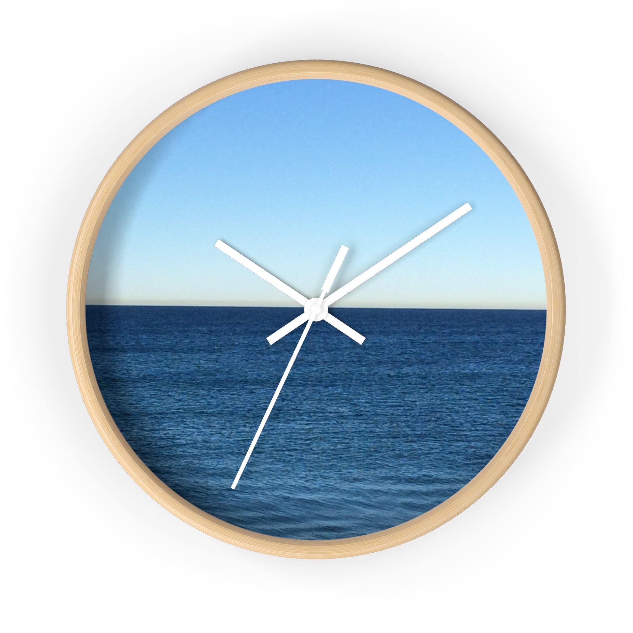 Ocean Horizon Wall Clock – Coastal Sea View Decorative Clock