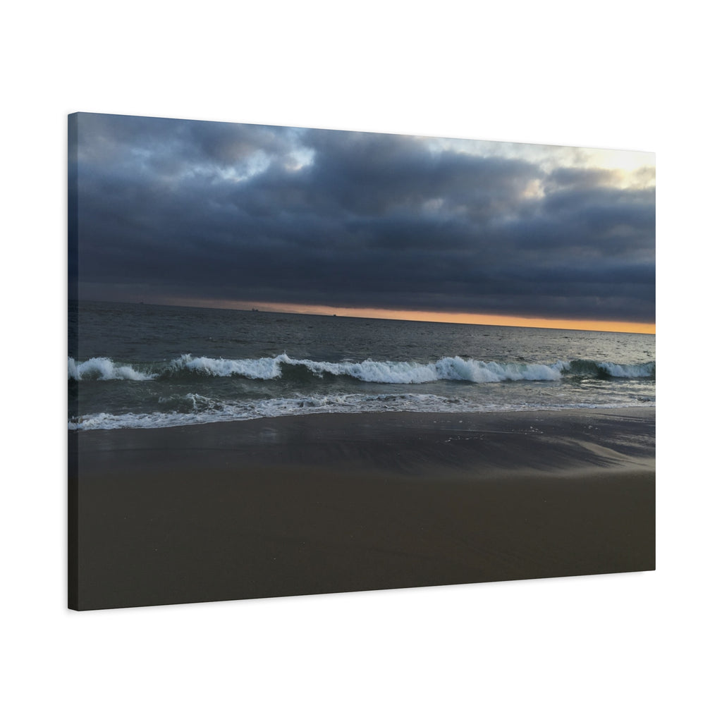 Ocean Beach Sunset Canvas Print — Matte Stretched Wall Art