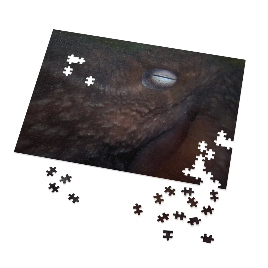 Octopus Eye Jigsaw Puzzle with Tin — Dark Ocean Marine Life Puzzle Gift
