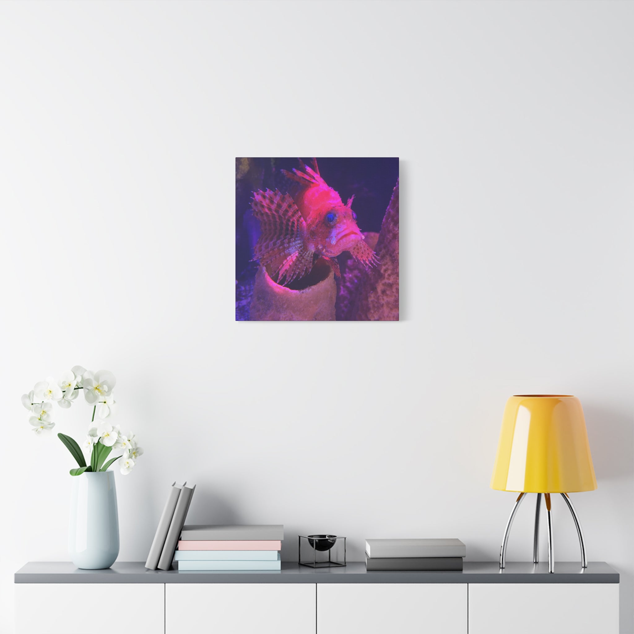 Fuzzy Dwarf Lionfish Canvas Print — Vibrant Marine Wall Art (1.25" Stretched)