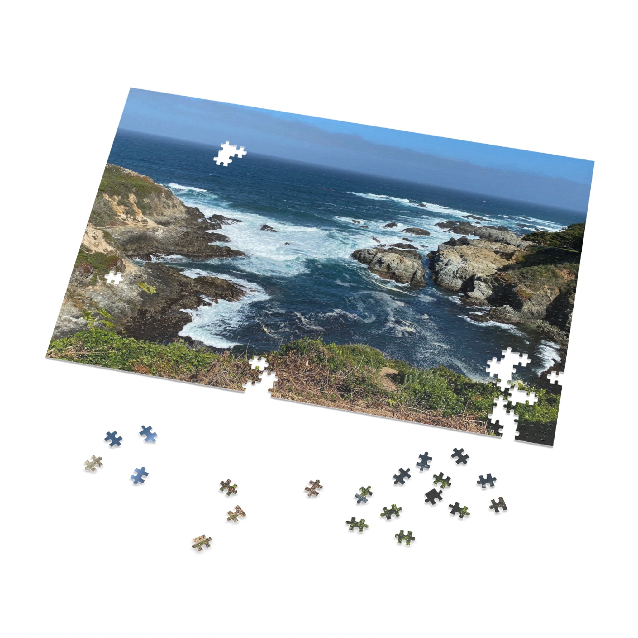 Coastal Cliffs Jigsaw Puzzle (with Tin) - Scenic Ocean Puzzle