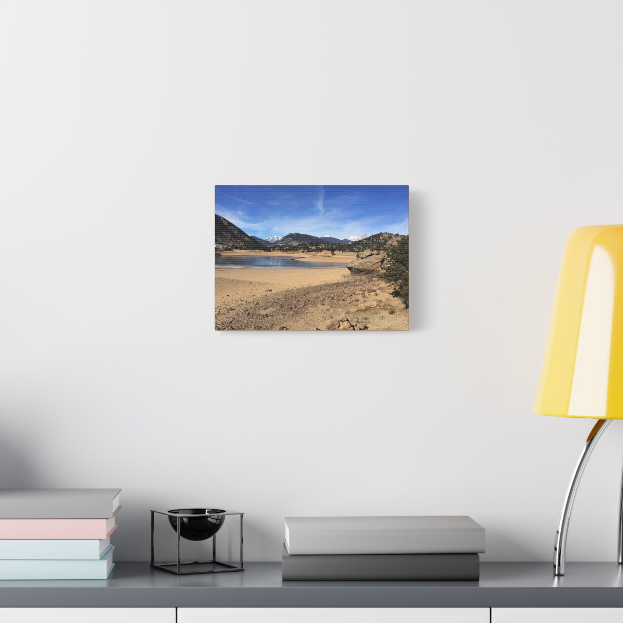 Mountain Lake Landscape Canvas Print — Matte Stretched Wall Art