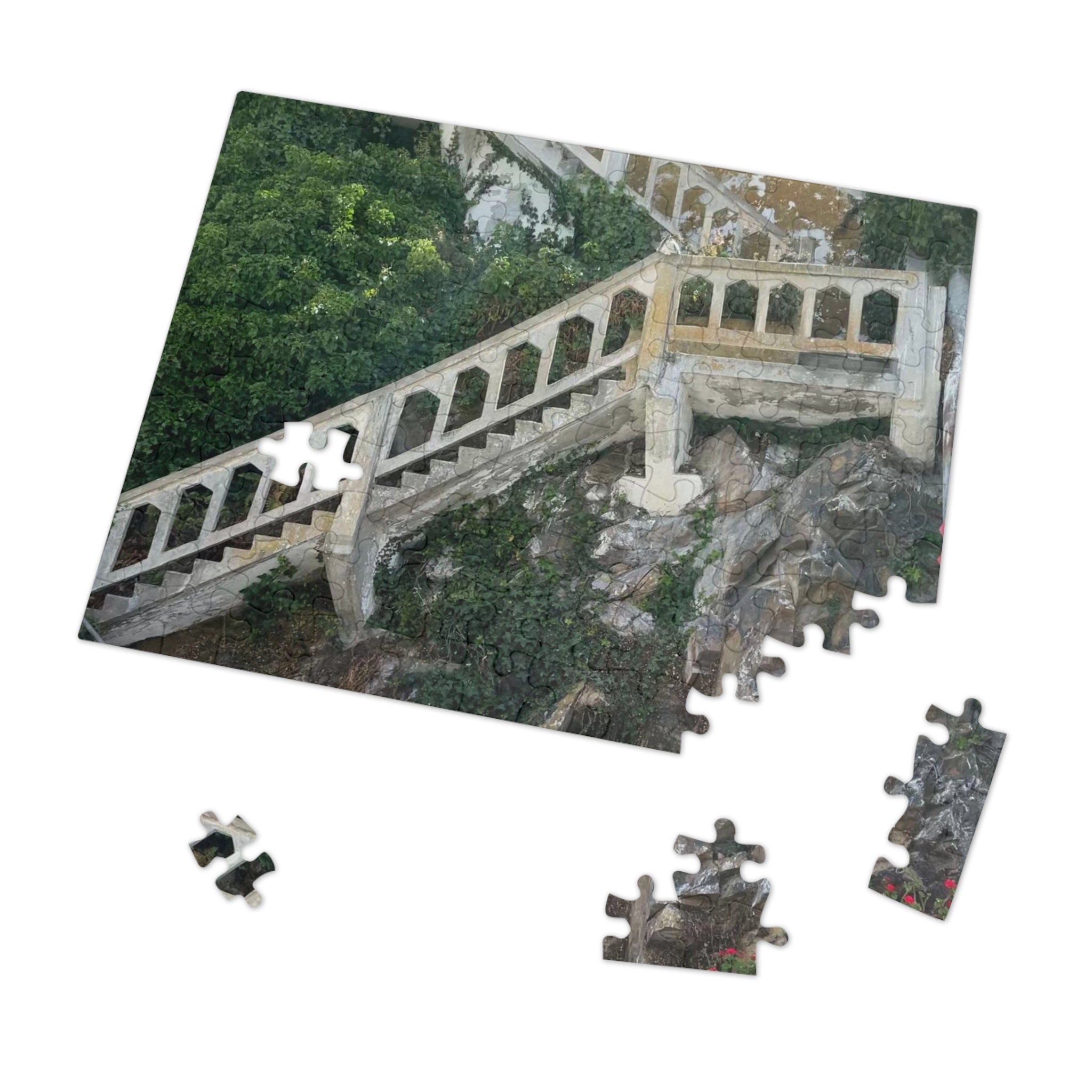 Scenic Stairway Jigsaw Puzzle with Tin — Travel Landscape Puzzle