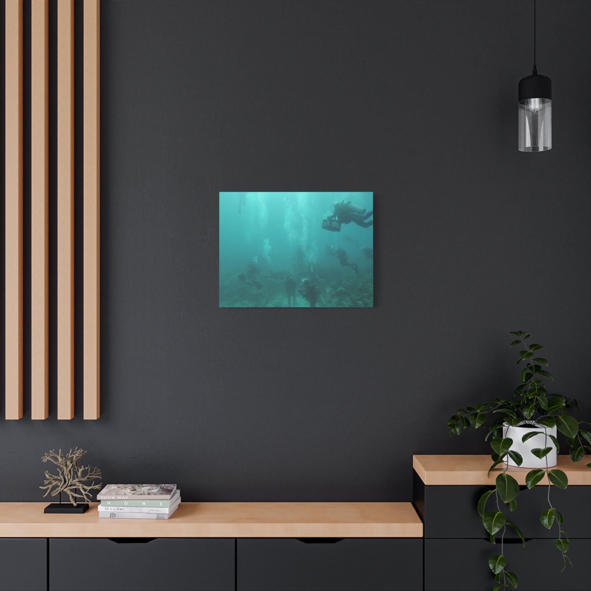 Diving over the Reef Matte Canvas