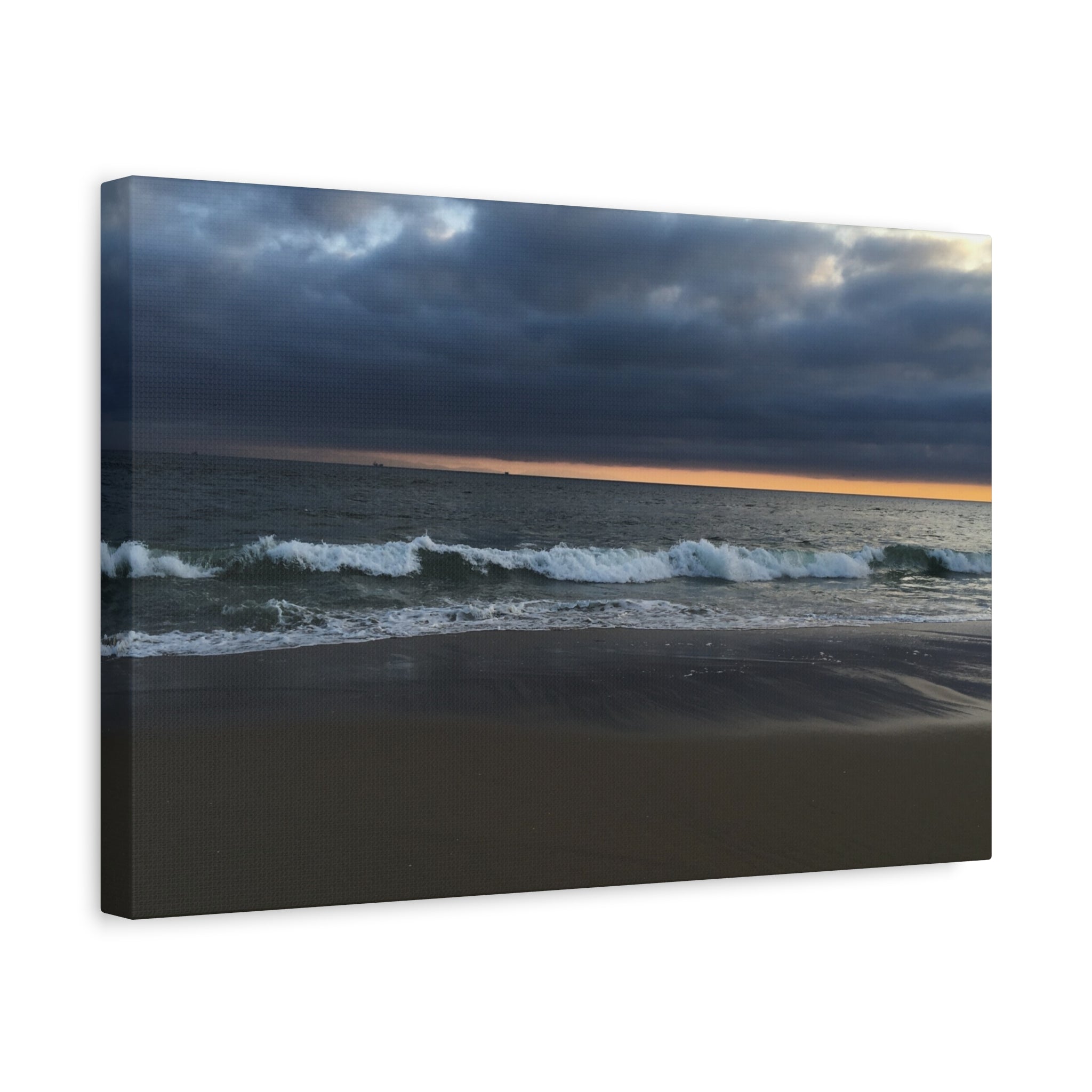 Ocean Beach Sunset Canvas Print — Matte Stretched Wall Art