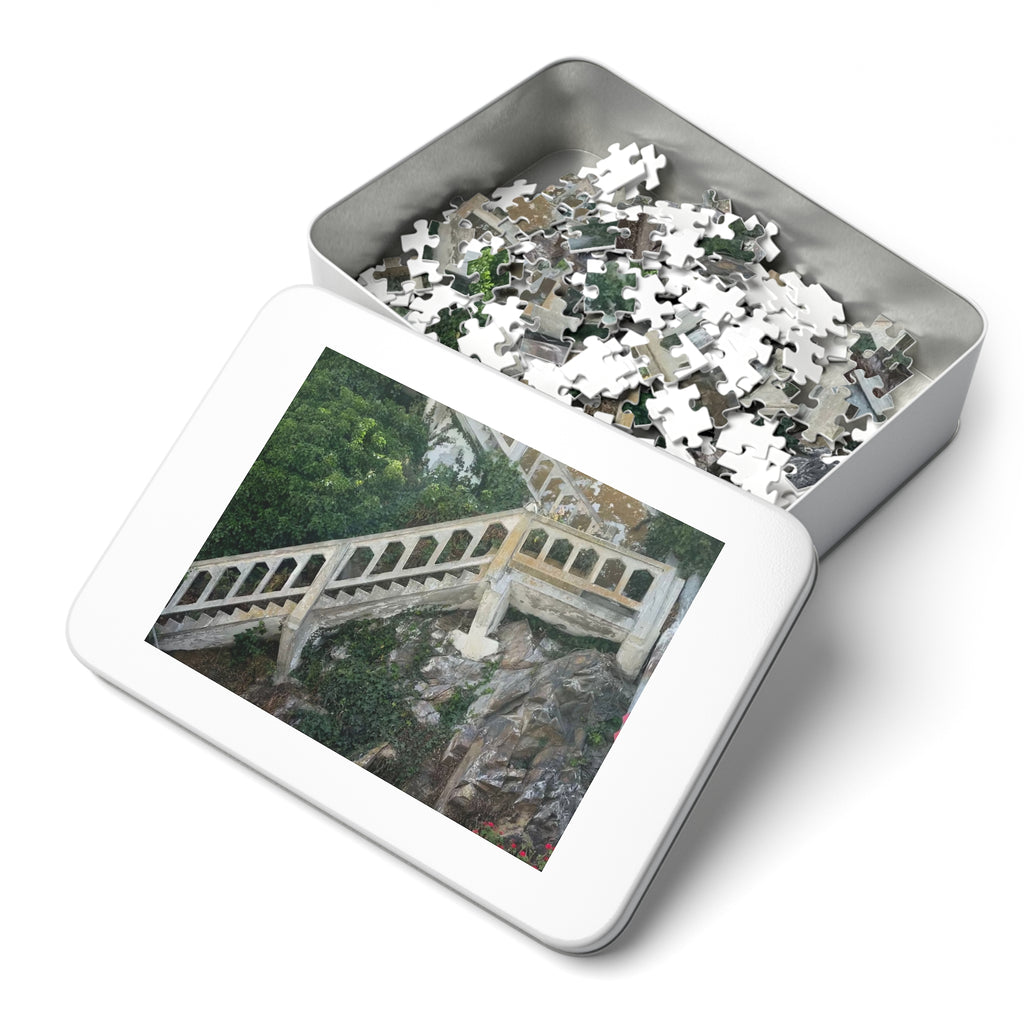 Scenic Stairway Jigsaw Puzzle with Tin — Travel Landscape Puzzle