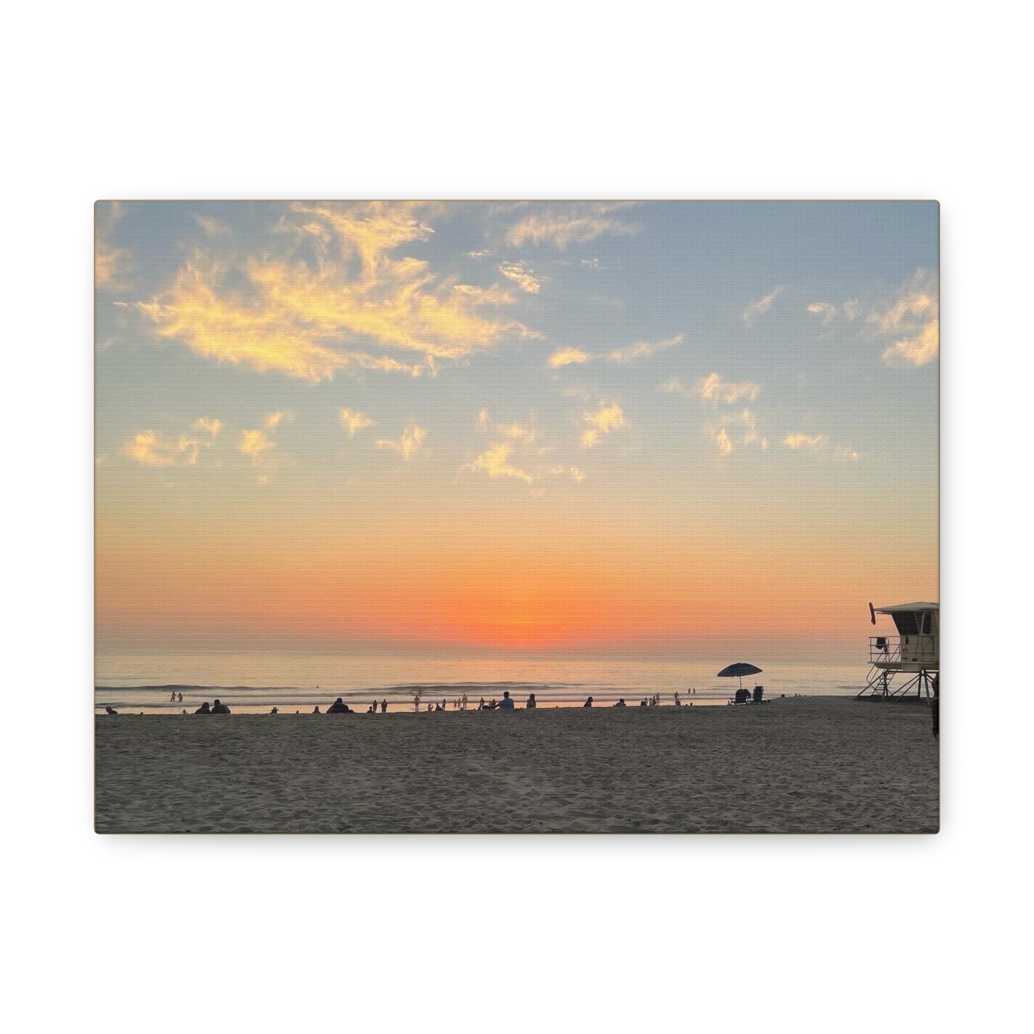 Sunset Beach Canvas Print — Matte Stretched Wall Art
