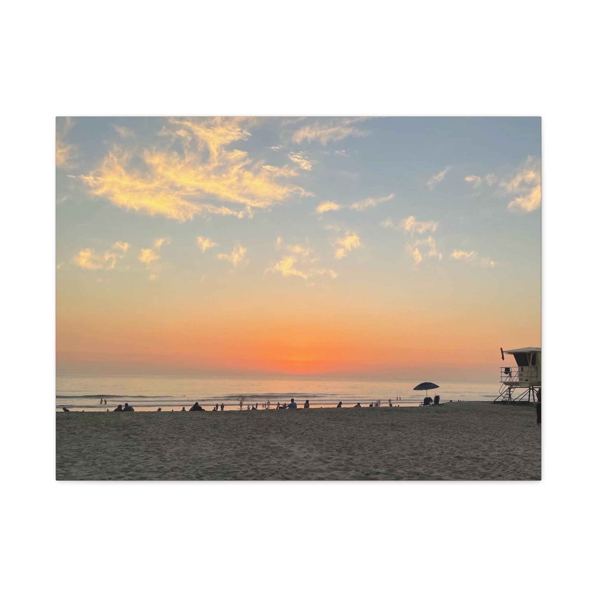 Sunset Beach Canvas Print — Matte Stretched Wall Art
