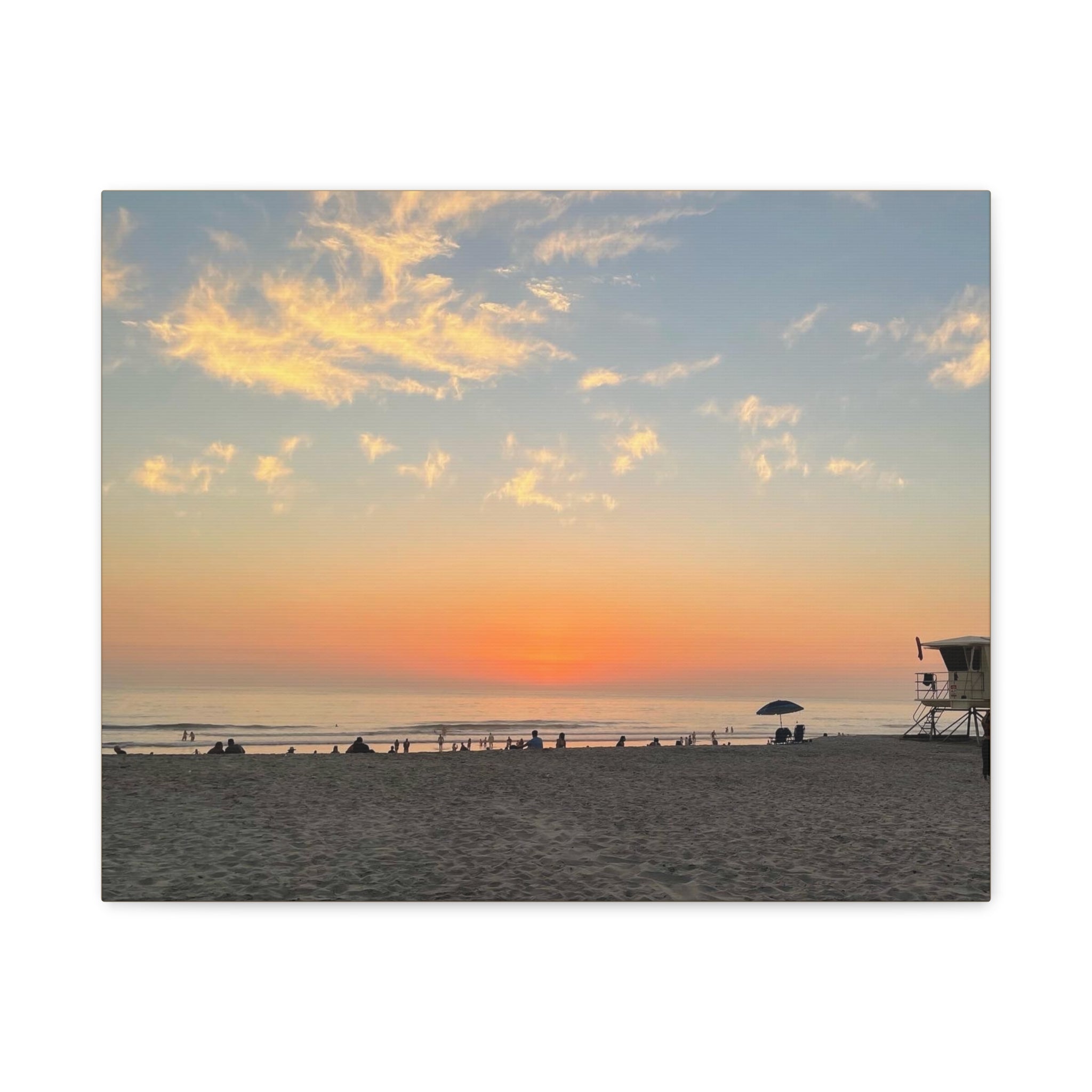 Sunset Beach Canvas Print — Matte Stretched Wall Art