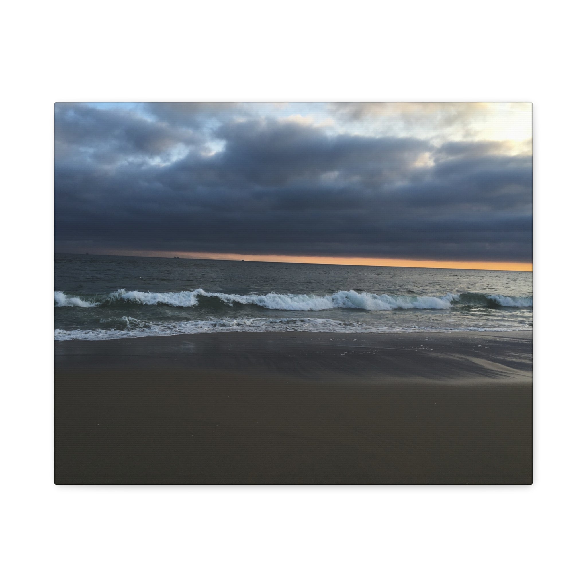 Ocean Beach Sunset Canvas Print — Matte Stretched Wall Art