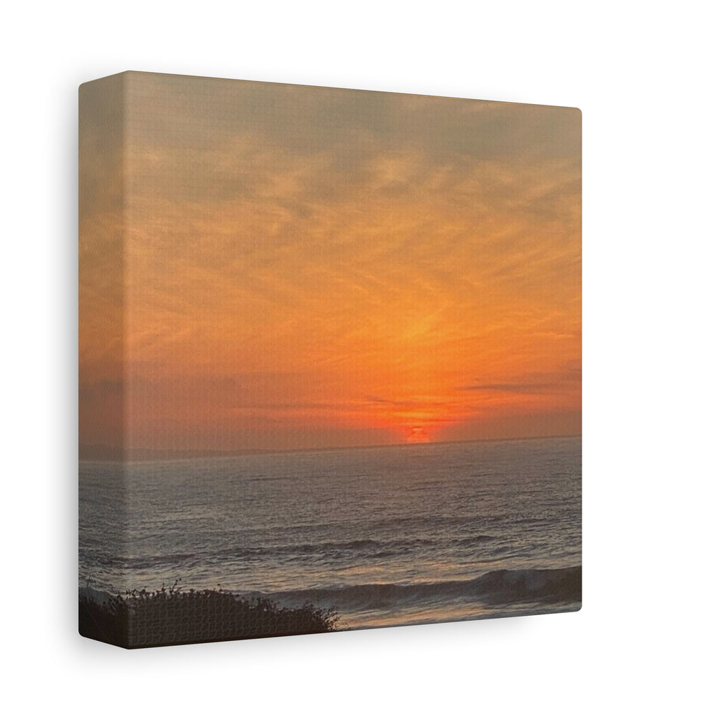 Sunset Ocean Canvas Wall Art — Matte Stretched 1.25"
