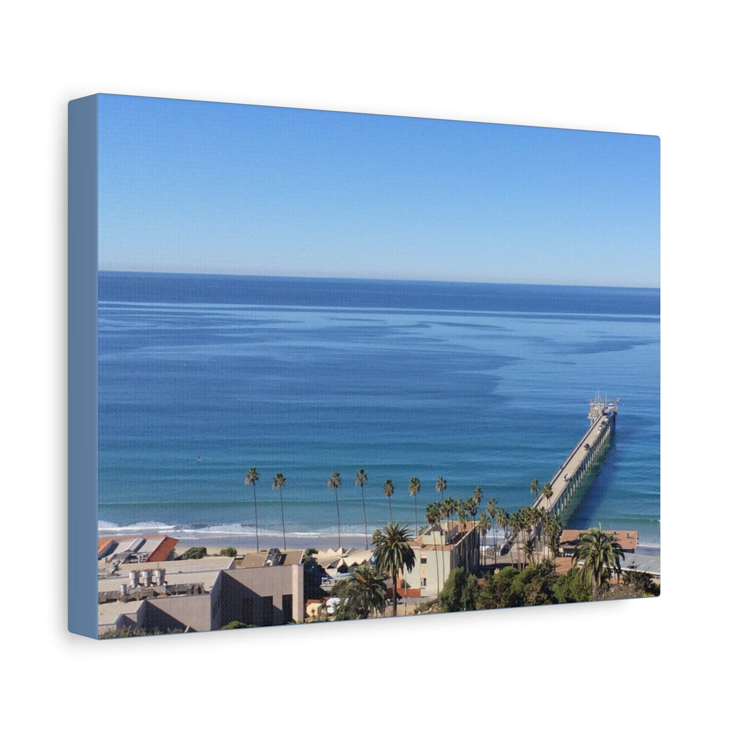 Coastal Pier Canvas Print — Matte Stretched Ocean Wall Art