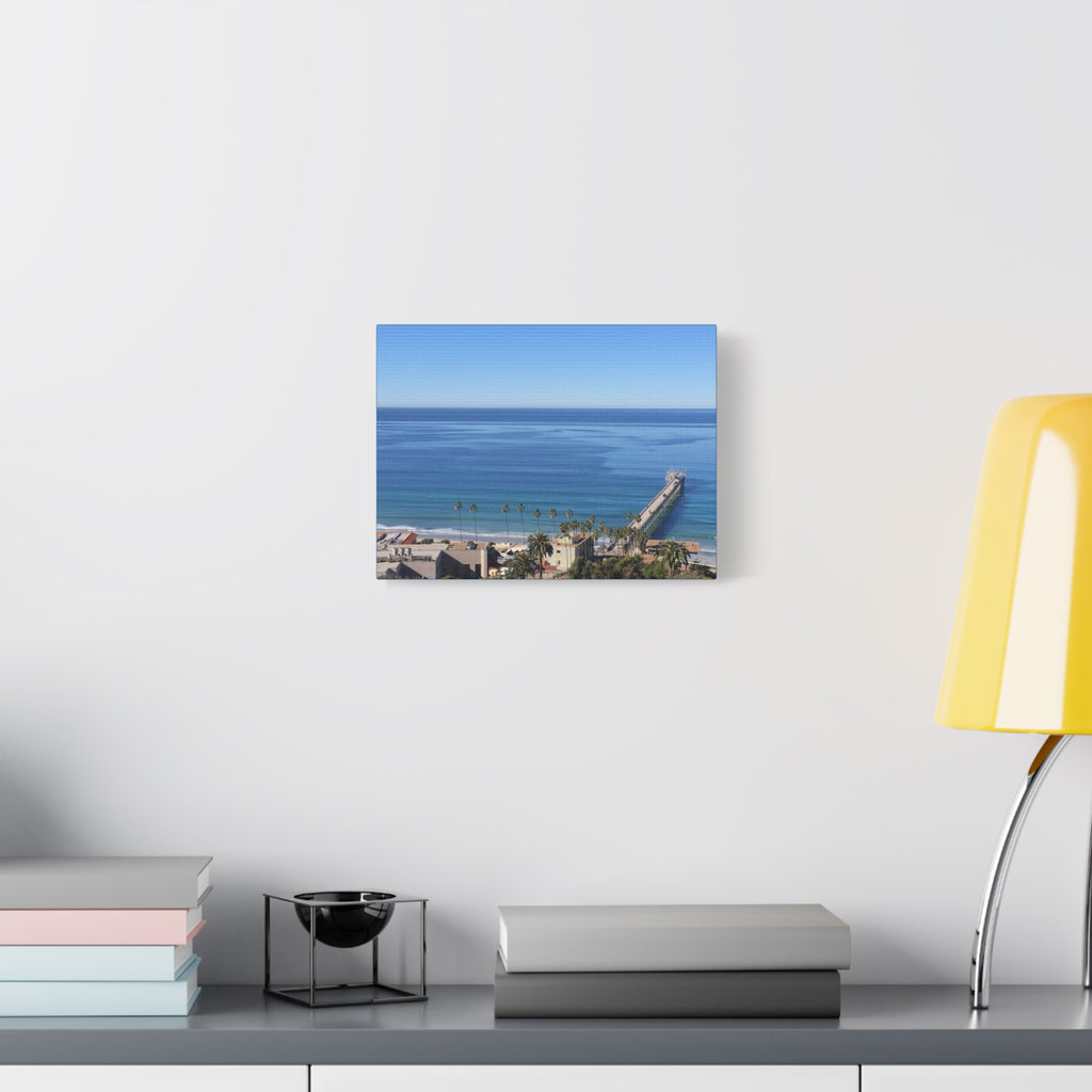 Coastal Pier Canvas Print — Matte Stretched Ocean Wall Art