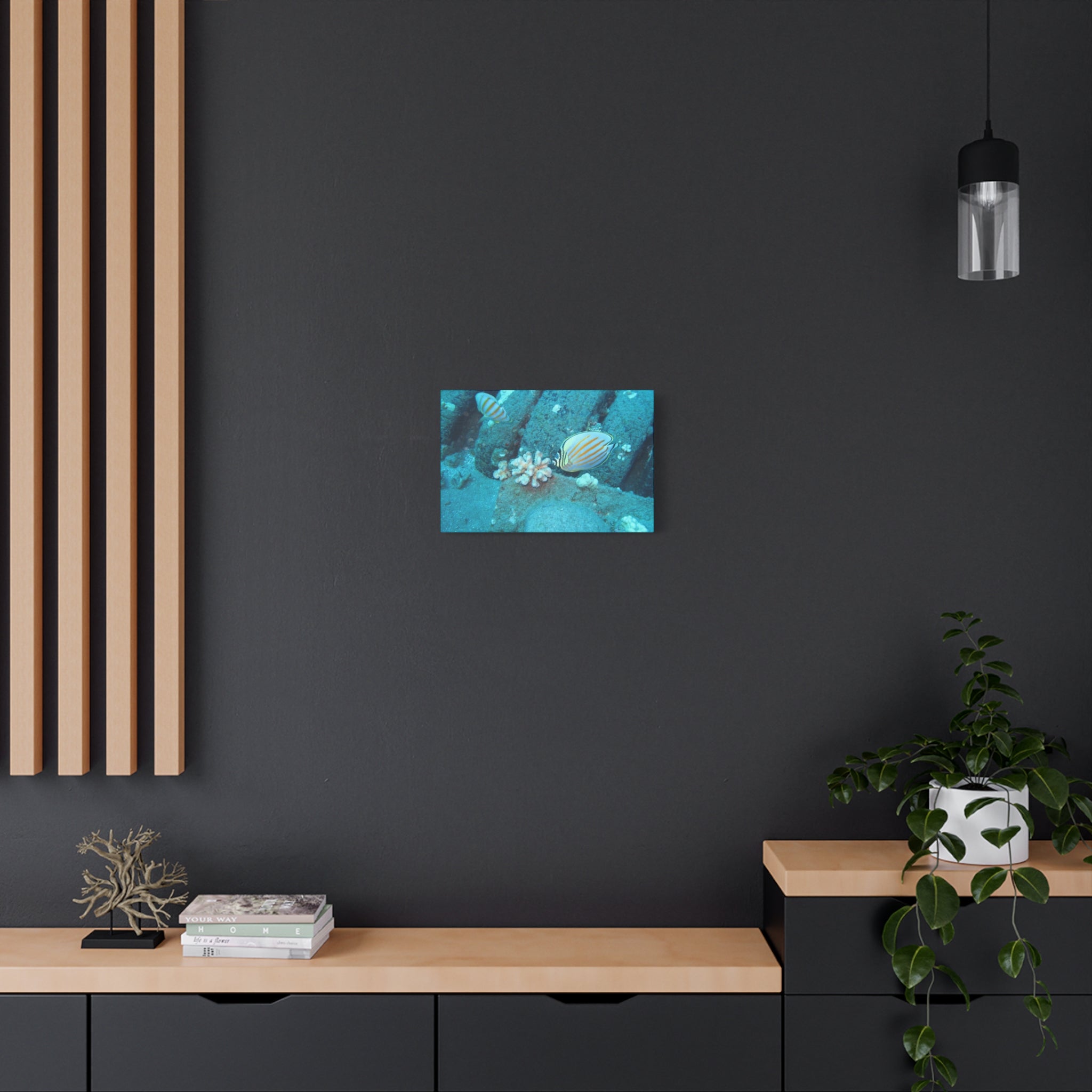 Tropical Butterflyfish Canvas Print — Underwater Coral Reef Wall Art