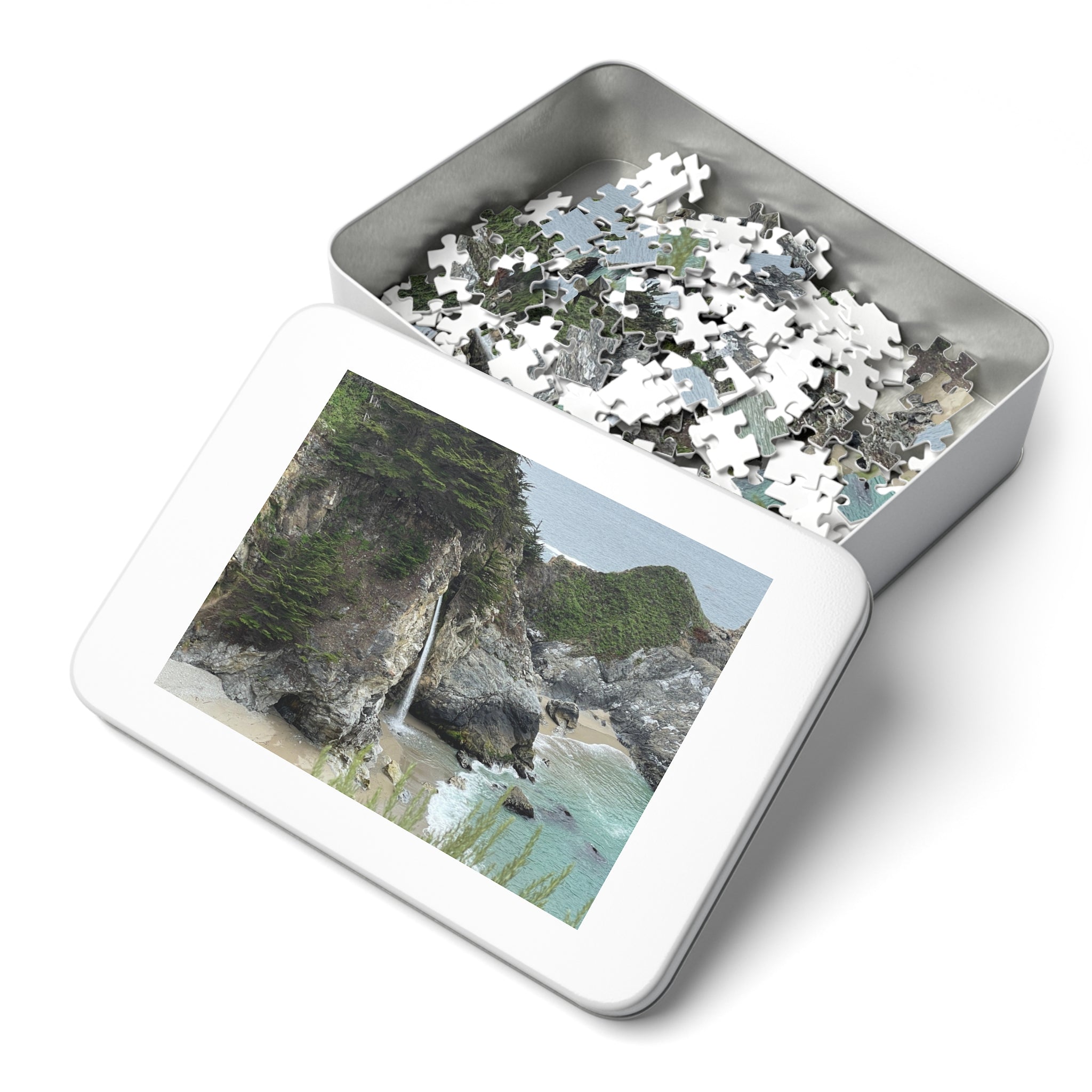 Coastal Waterfall Jigsaw Puzzle (with Tin)