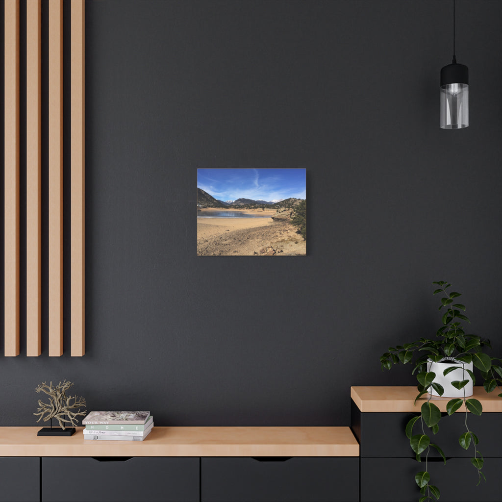 Mountain Lake Landscape Canvas Print — Matte Stretched Wall Art