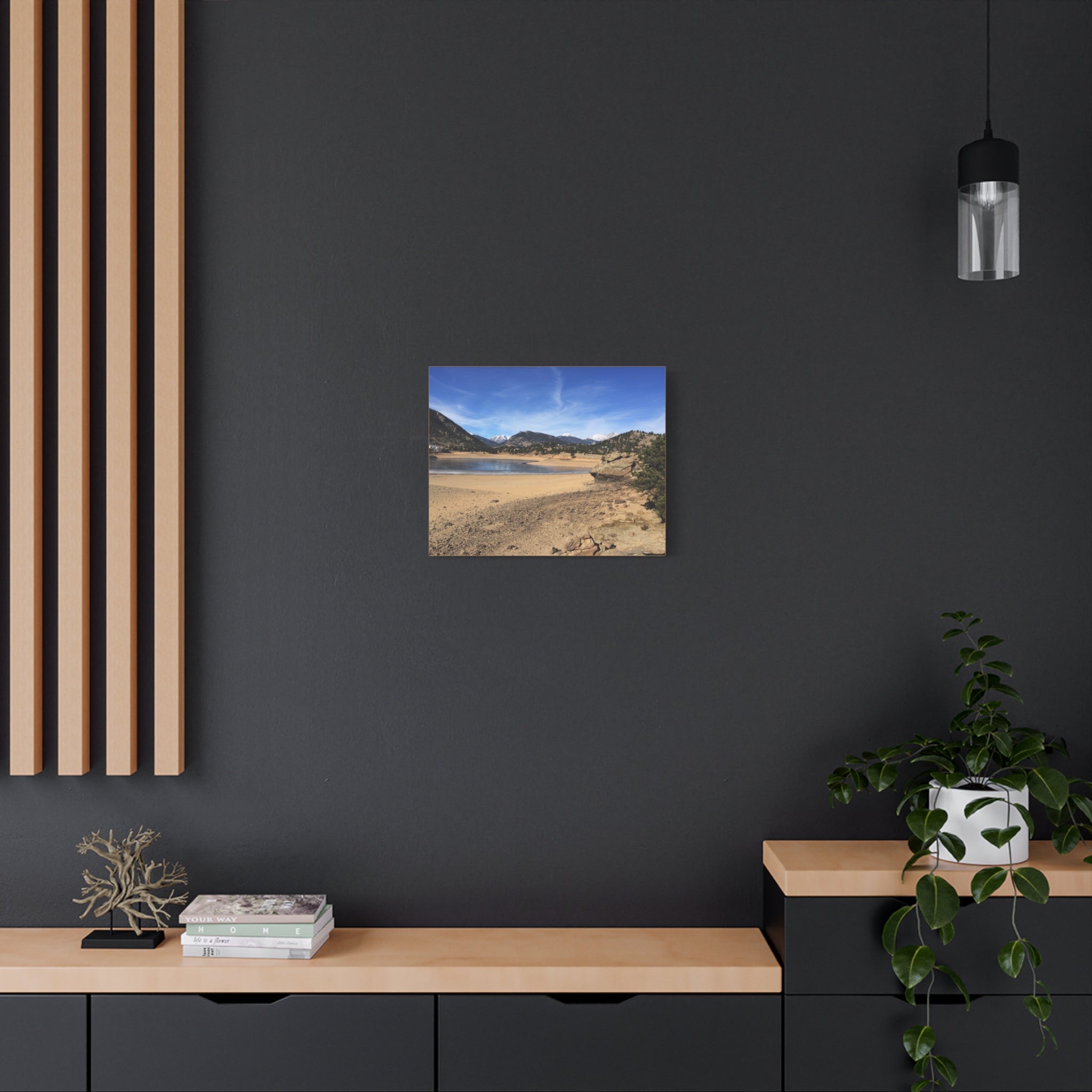Mountain Lake Landscape Canvas Print — Matte Stretched Wall Art