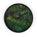 Mossy Forest Wall Clock — Tranquil Green Woodland Timepiece