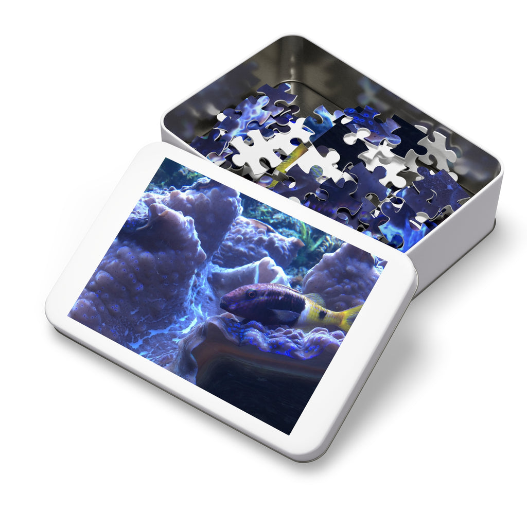 Giant Clam Reef Puzzle — Colorful Jigsaw Puzzle with Tin