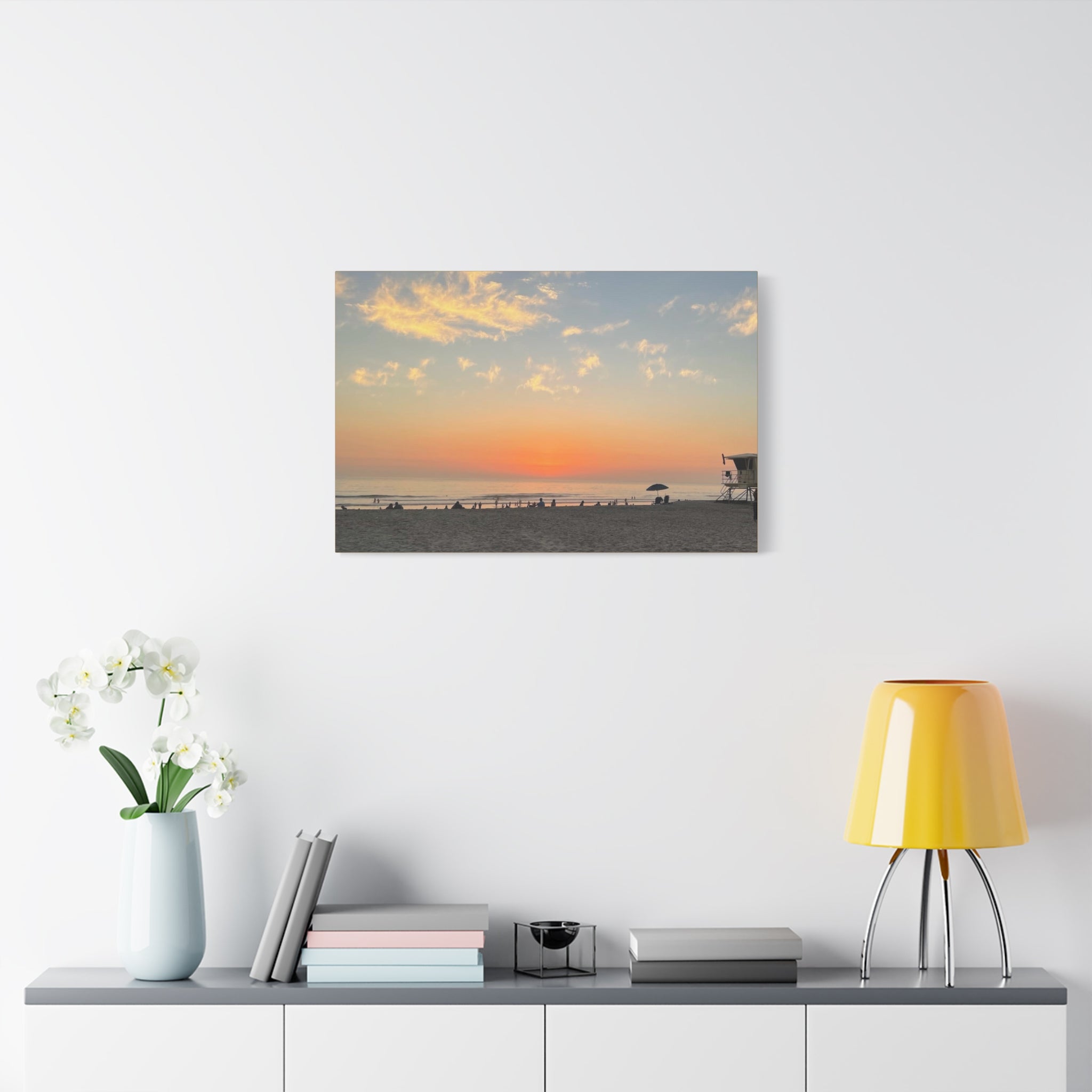 Sunset Beach Canvas Print — Matte Stretched Wall Art