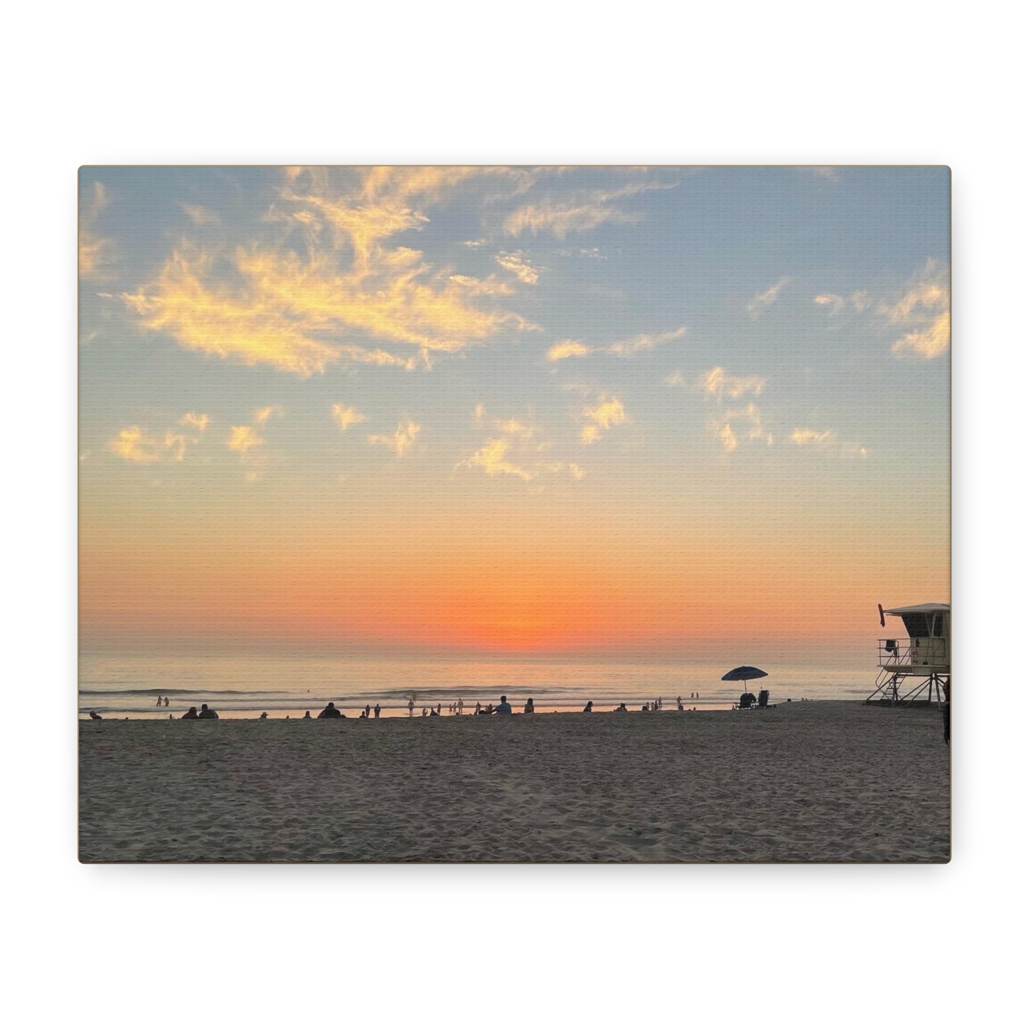 Sunset Beach Canvas Print — Matte Stretched Wall Art