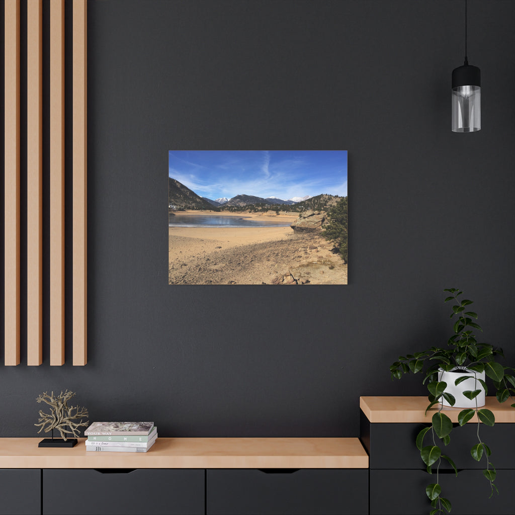 Mountain Lake Landscape Canvas Print — Matte Stretched Wall Art