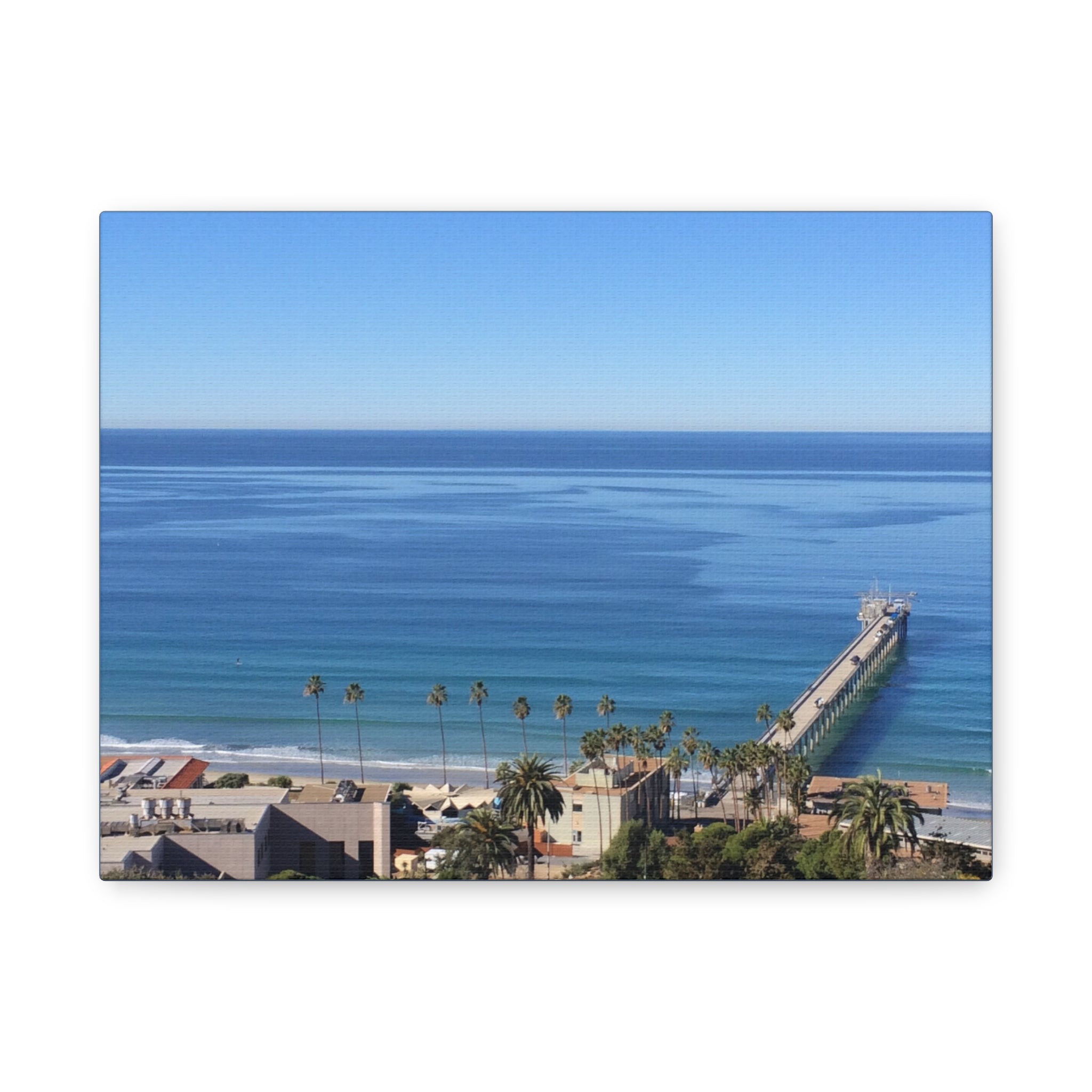 Coastal Pier Canvas Print — Matte Stretched Ocean Wall Art