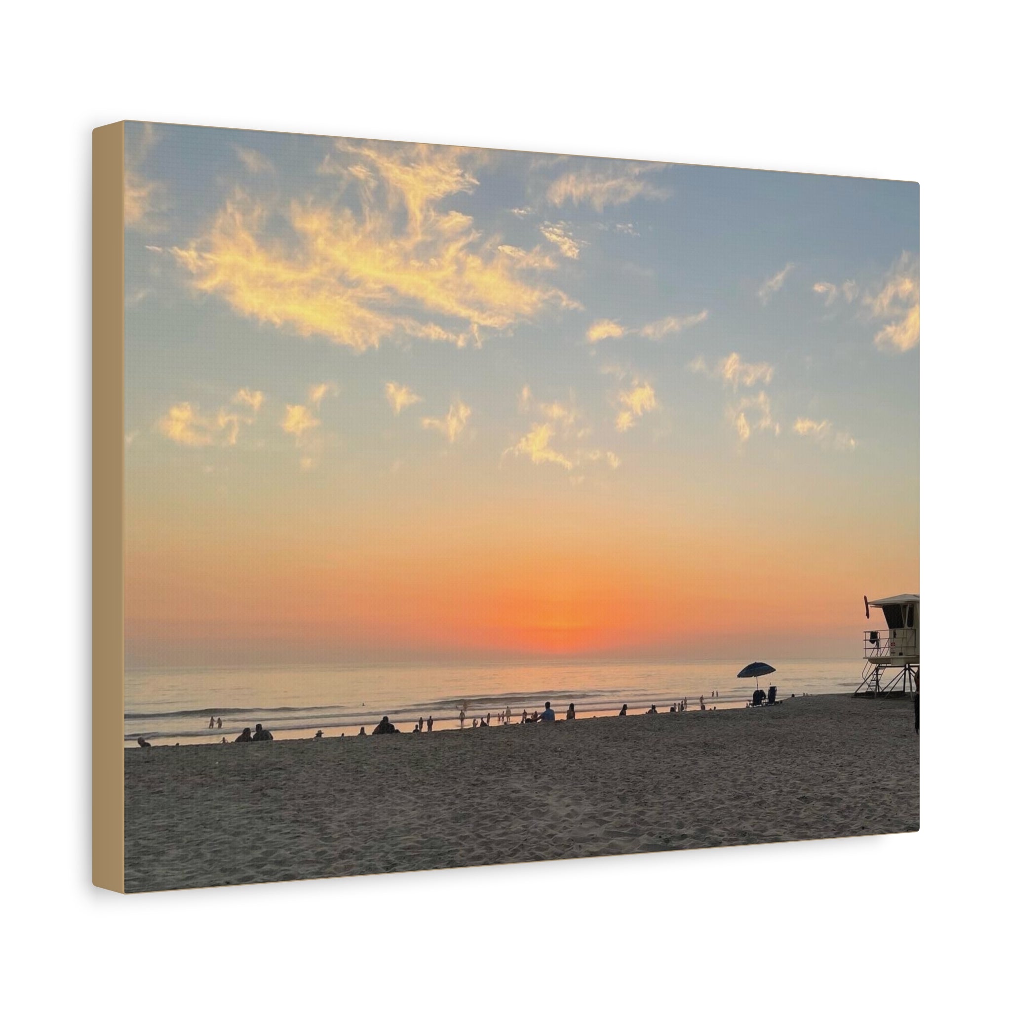 Sunset Beach Canvas Print — Matte Stretched Wall Art