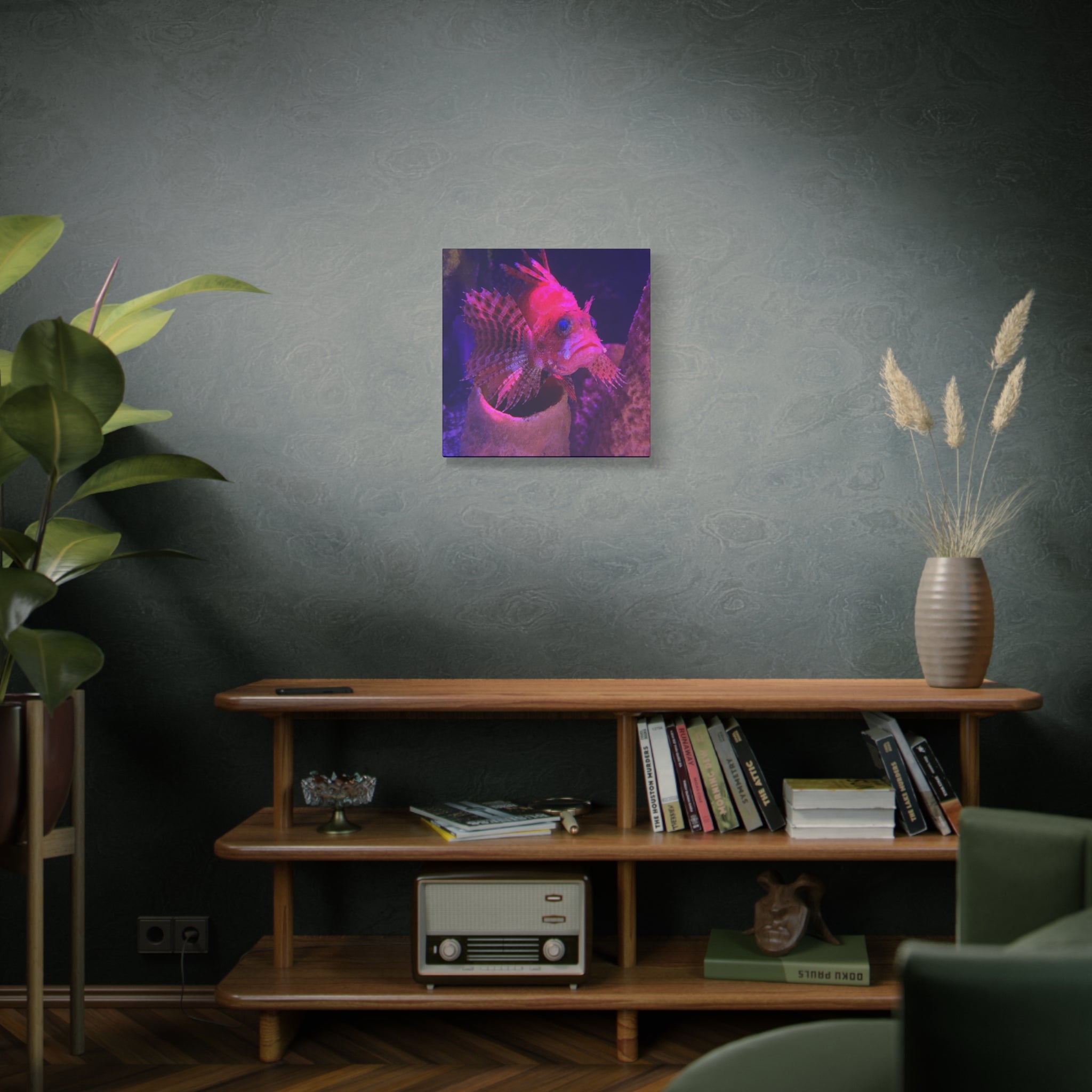 Fuzzy Dwarf Lionfish Canvas Print — Vibrant Marine Wall Art (1.25" Stretched)