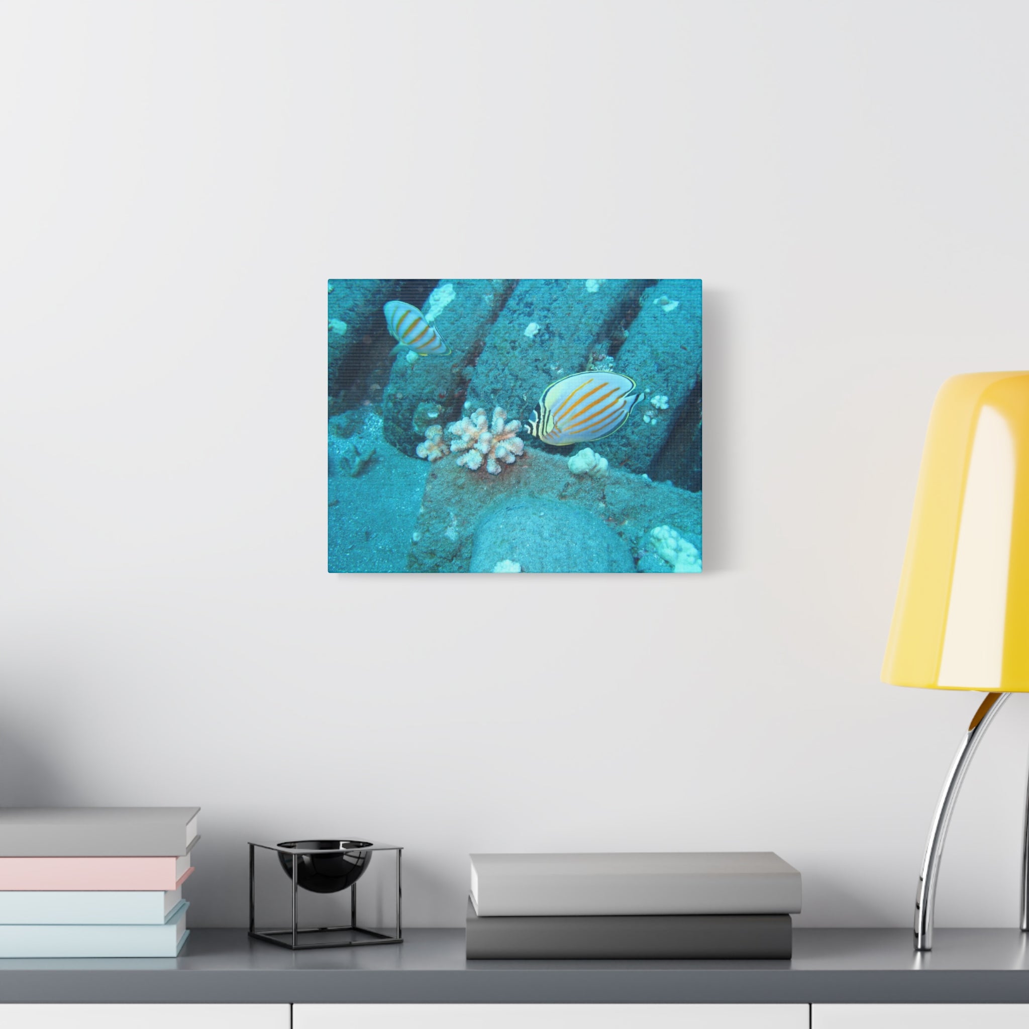 Tropical Butterflyfish Canvas Print — Underwater Coral Reef Wall Art