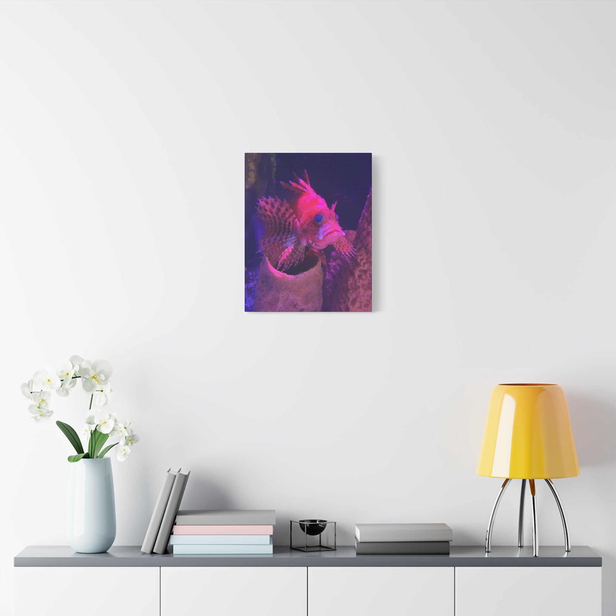 Fuzzy Dwarf Lionfish Canvas Print — Vibrant Marine Wall Art (1.25" Stretched)