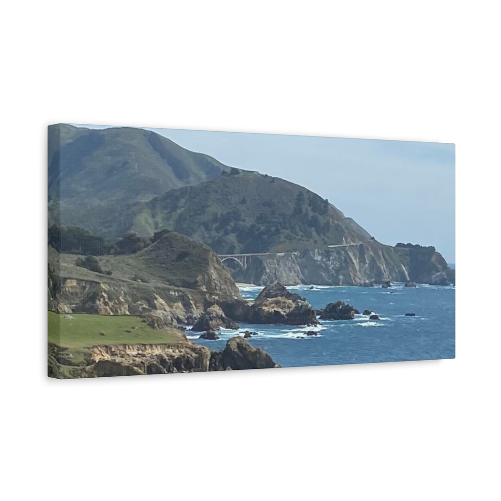 Coastal Cliff Canvas Print — Pacific Ocean Seascape Wall Art