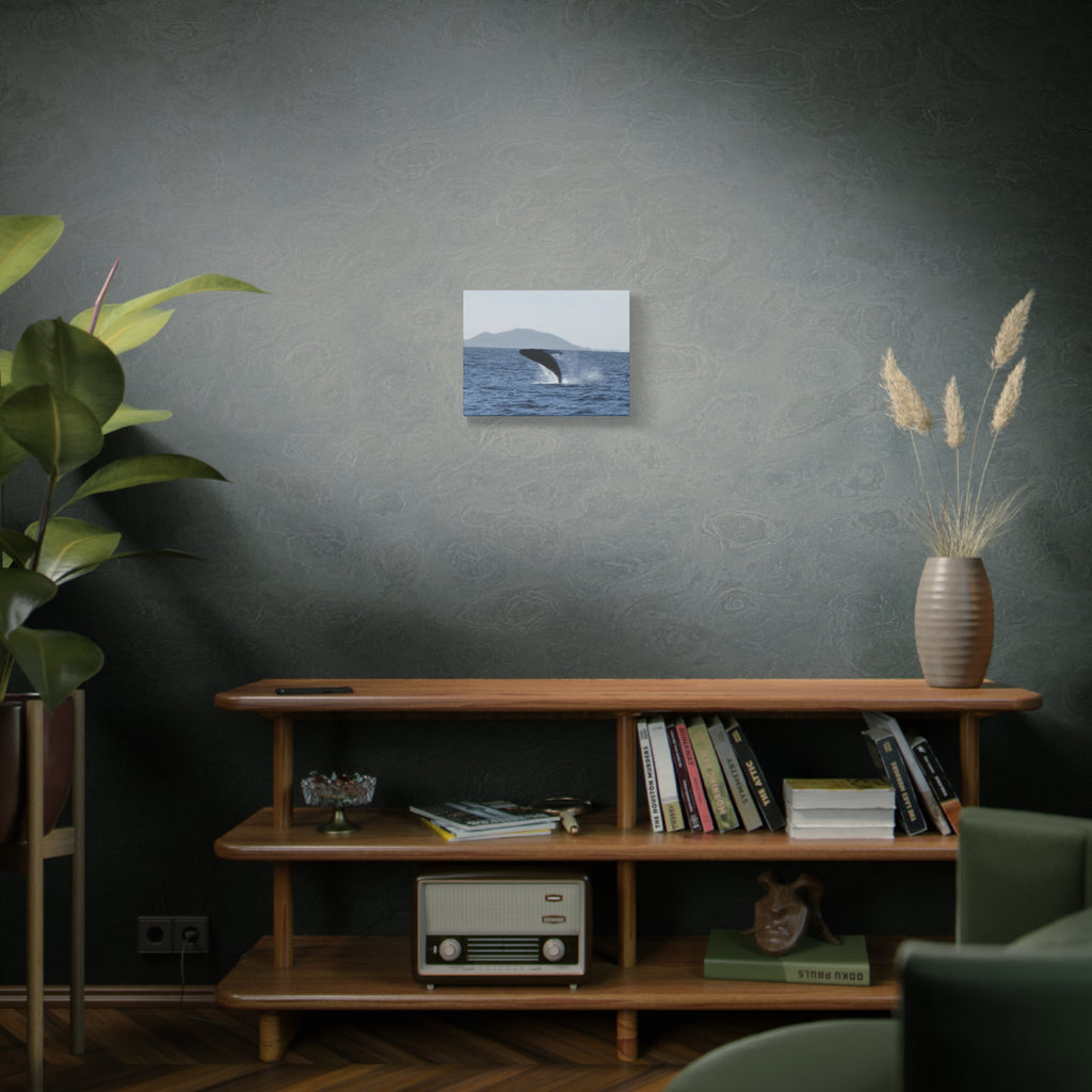 Humpback Whale Breach Matte Canvas Wall Art