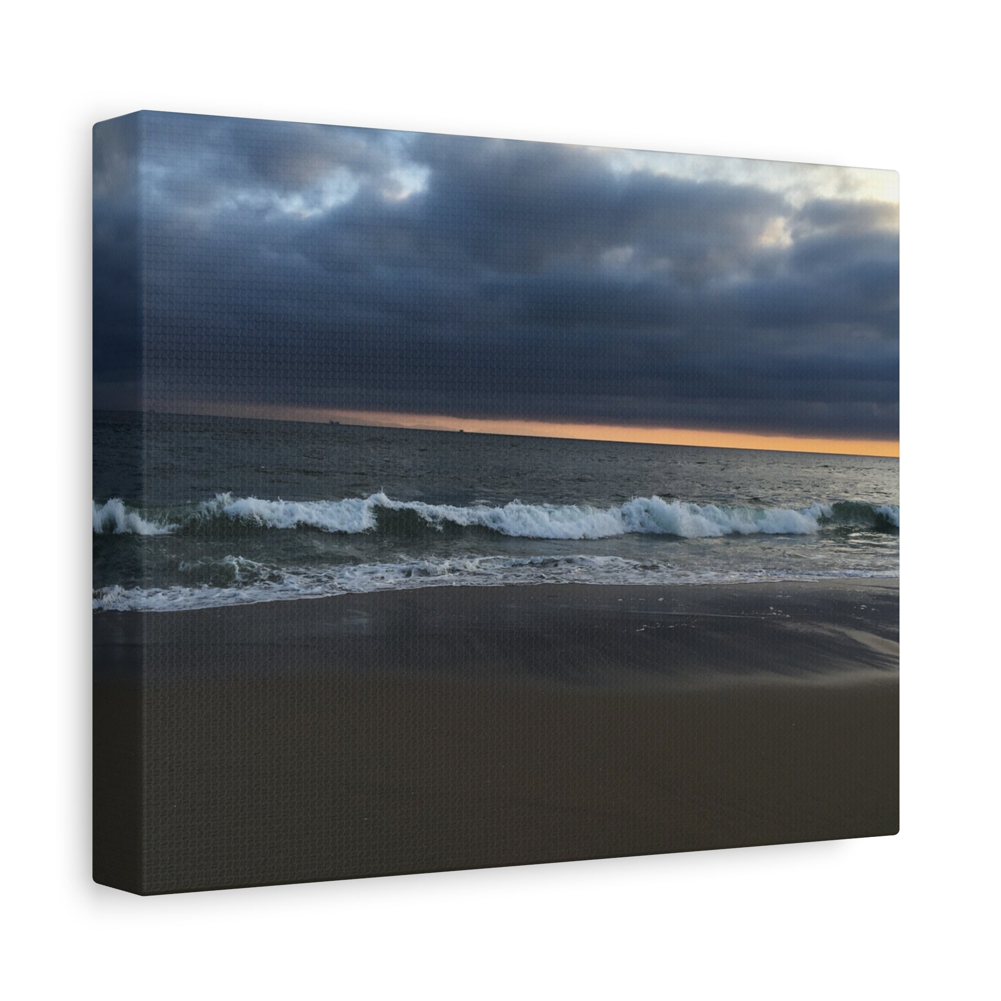 Ocean Beach Sunset Canvas Print — Matte Stretched Wall Art