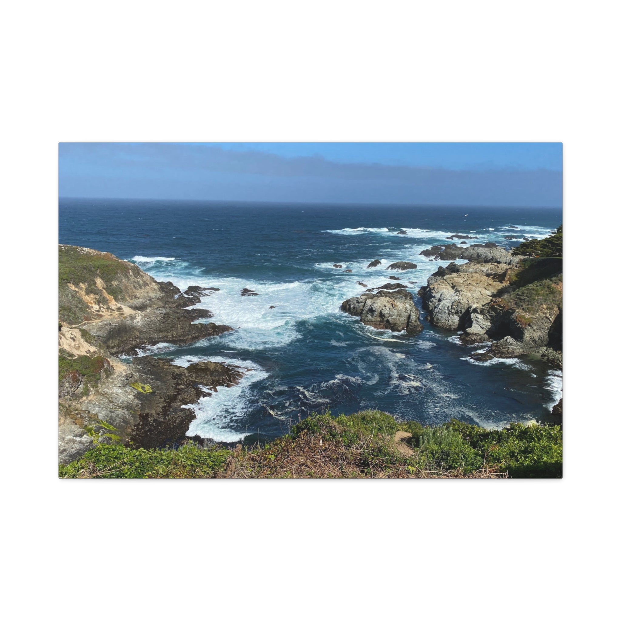 Coastal Cliffs Ocean Canvas Print — Matte Stretched Wall Art