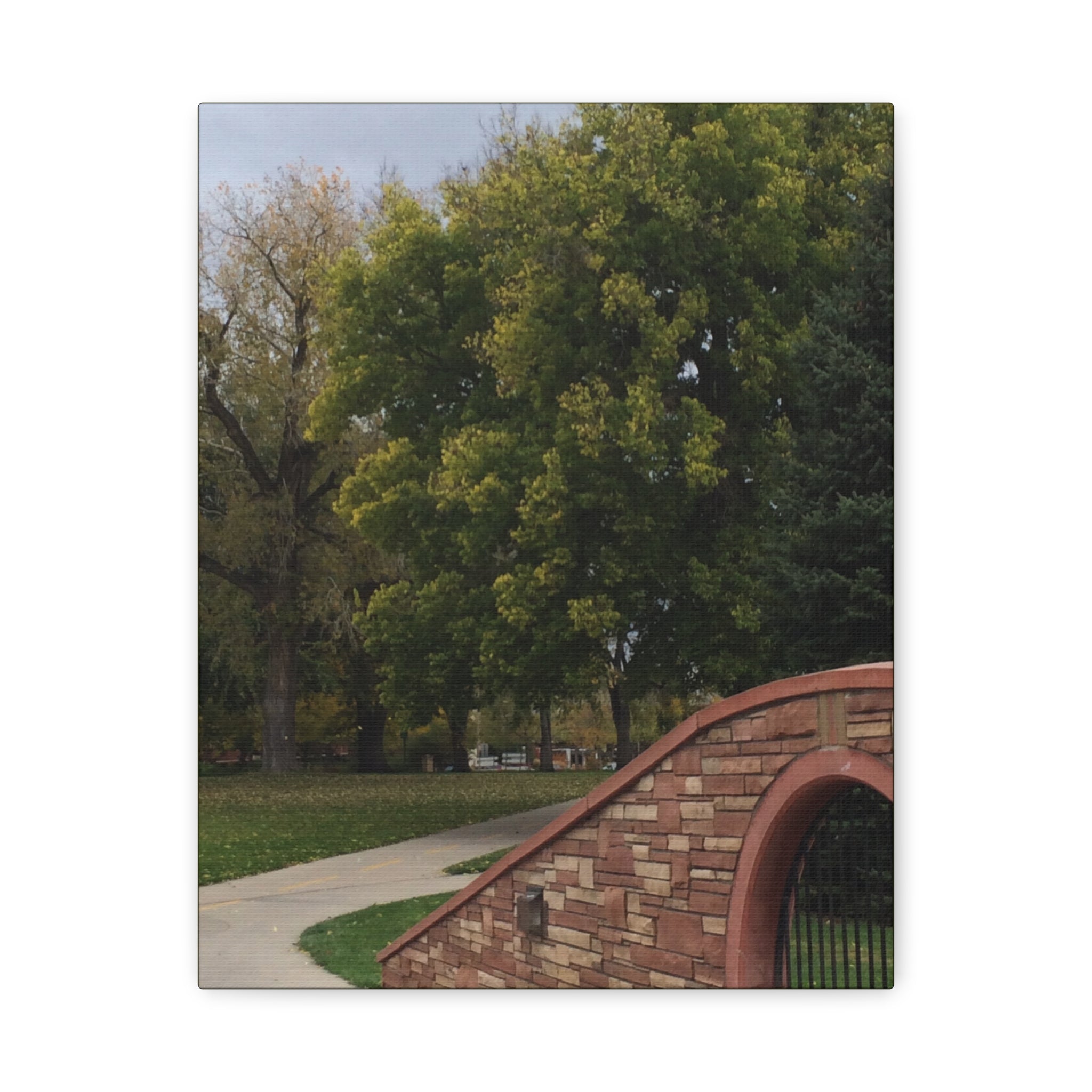 Park Pathway Matte Canvas Wall Art — Stretched 1.25"