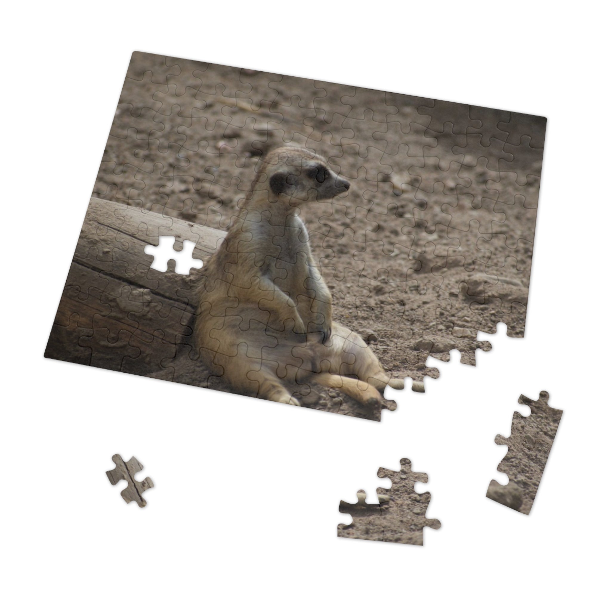 Meerkat Relaxing Jigsaw Puzzle Tin — Wildlife Puzzle Gift