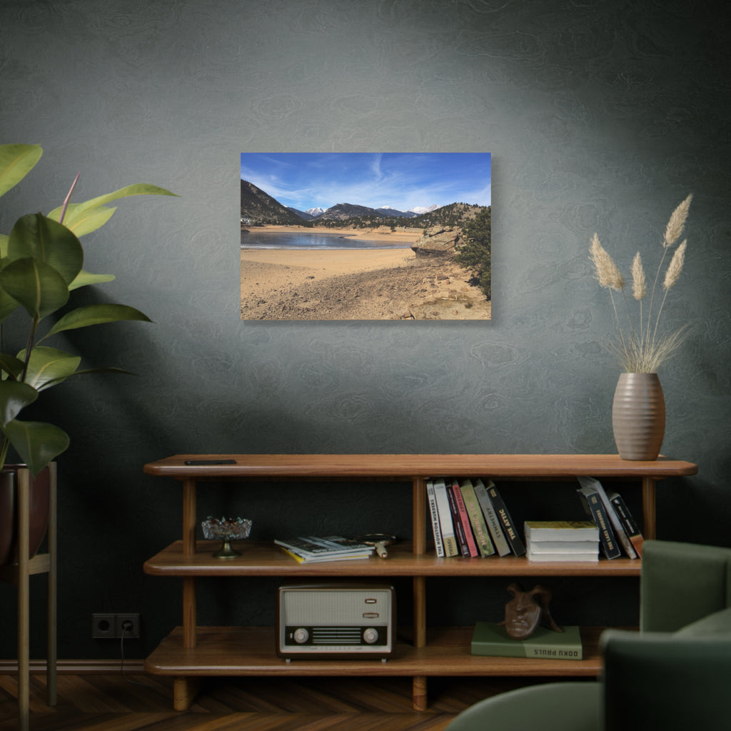 Mountain Lake Landscape Canvas Print — Matte Stretched Wall Art
