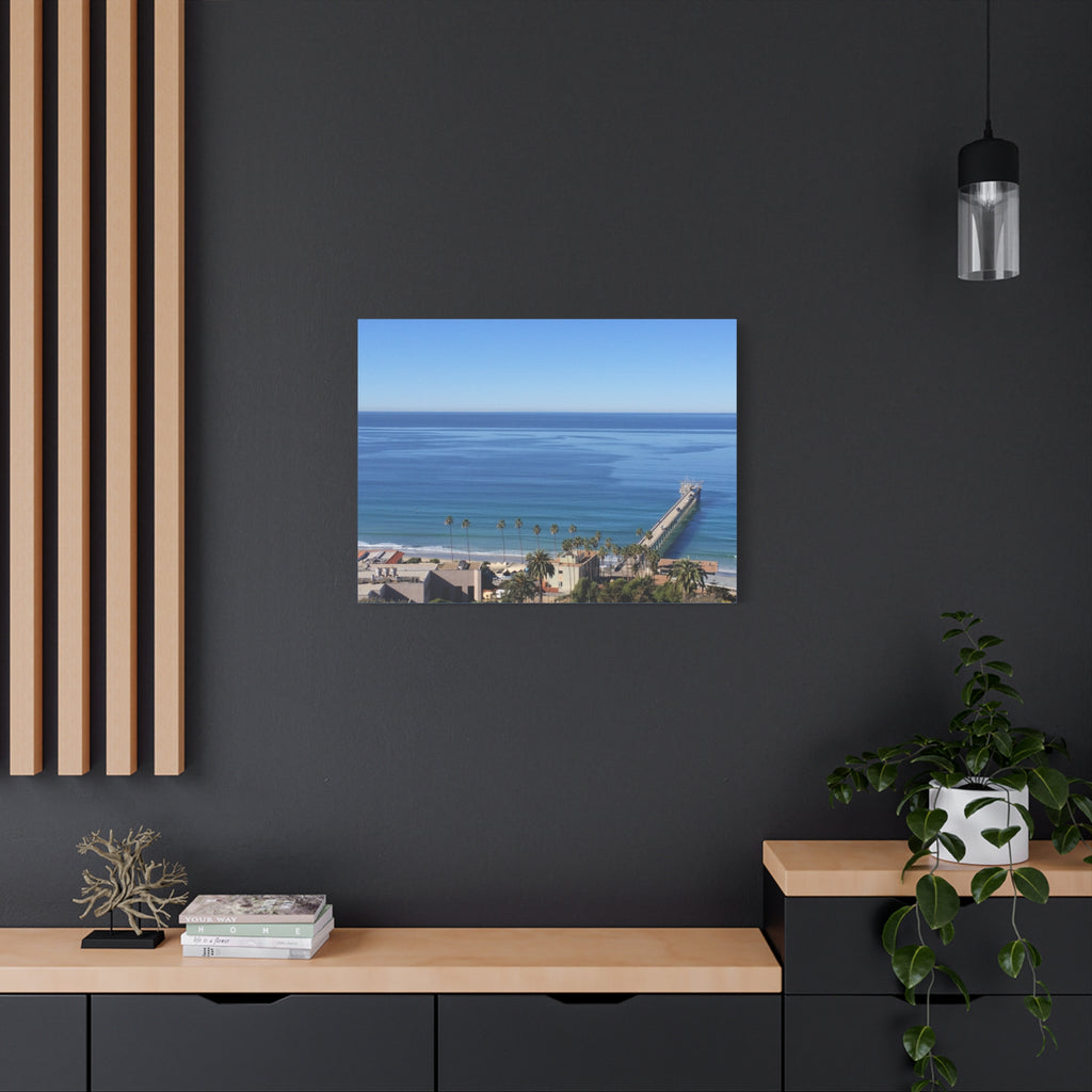 Coastal Pier Canvas Print — Matte Stretched Ocean Wall Art