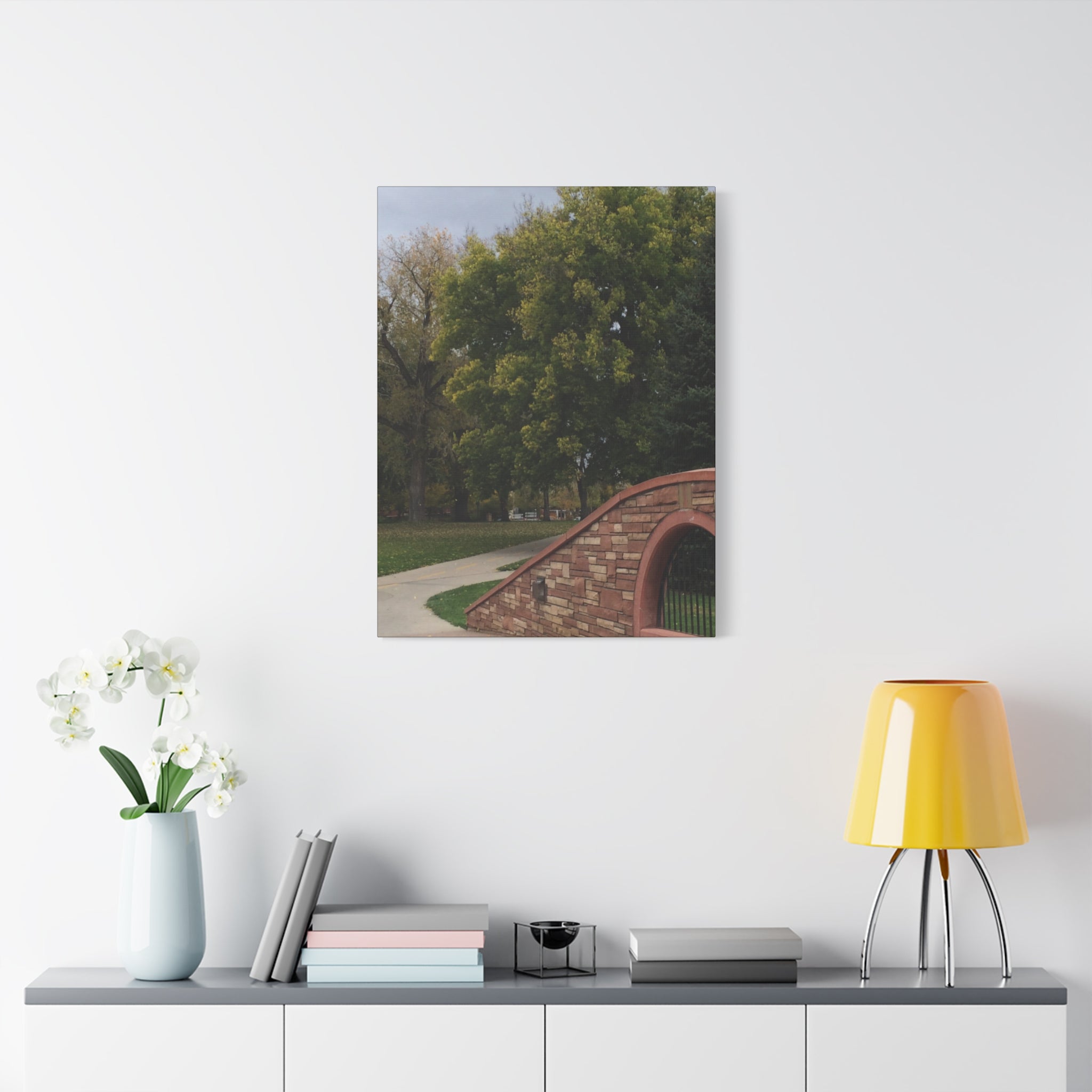 Park Pathway Matte Canvas Wall Art — Stretched 1.25"
