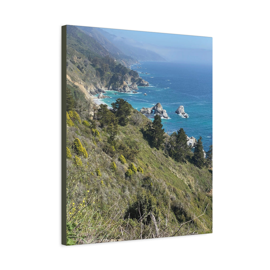 Coastal Cliffs Canvas Print — Big Sur Seascape Matte Stretched Wall Art