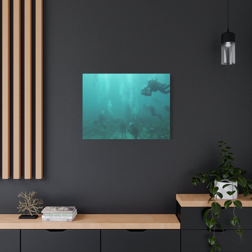 Diving over the Reef Matte Canvas