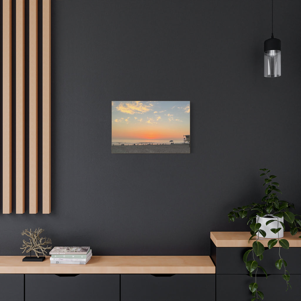 Sunset Beach Canvas Print — Matte Stretched Wall Art