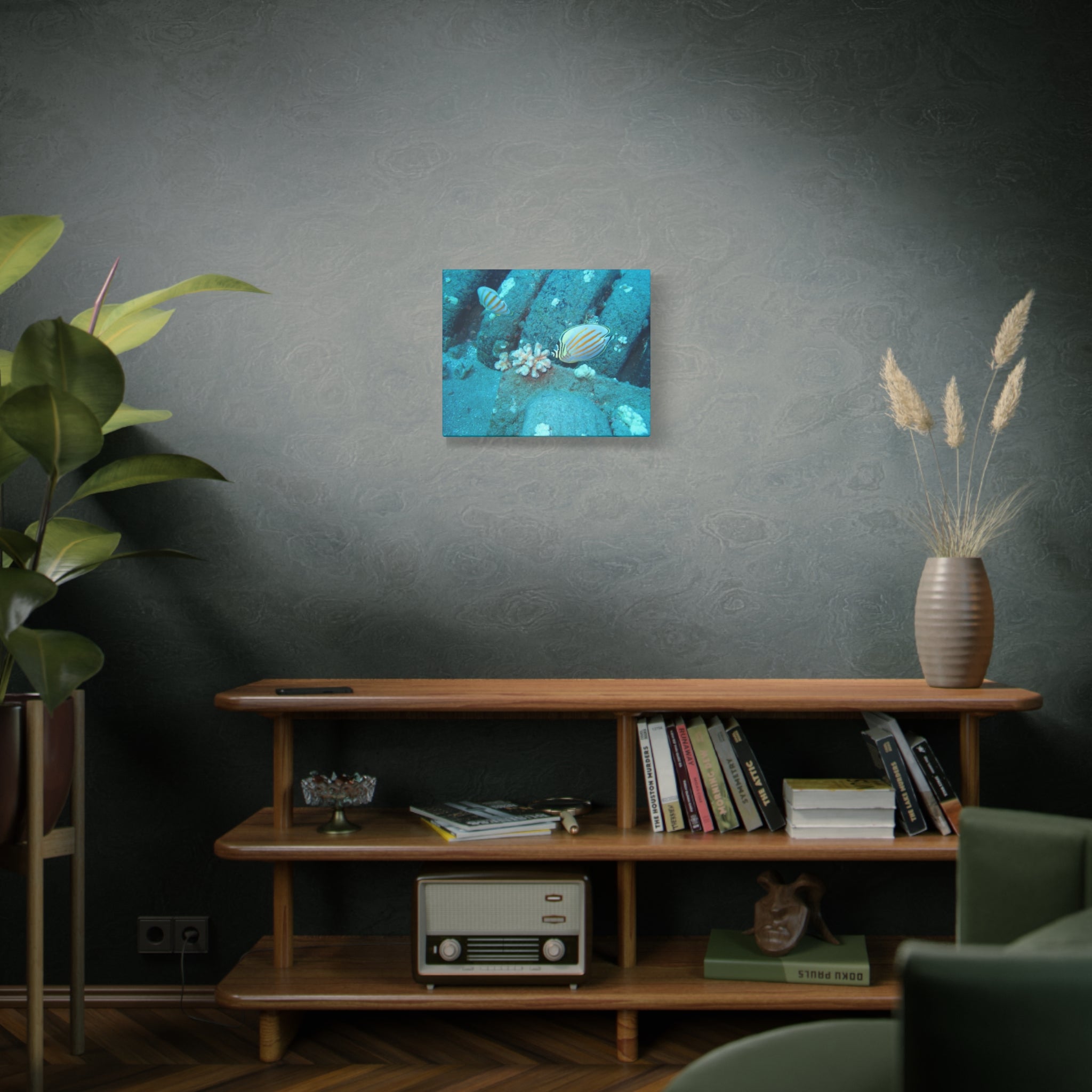Tropical Butterflyfish Canvas Print — Underwater Coral Reef Wall Art