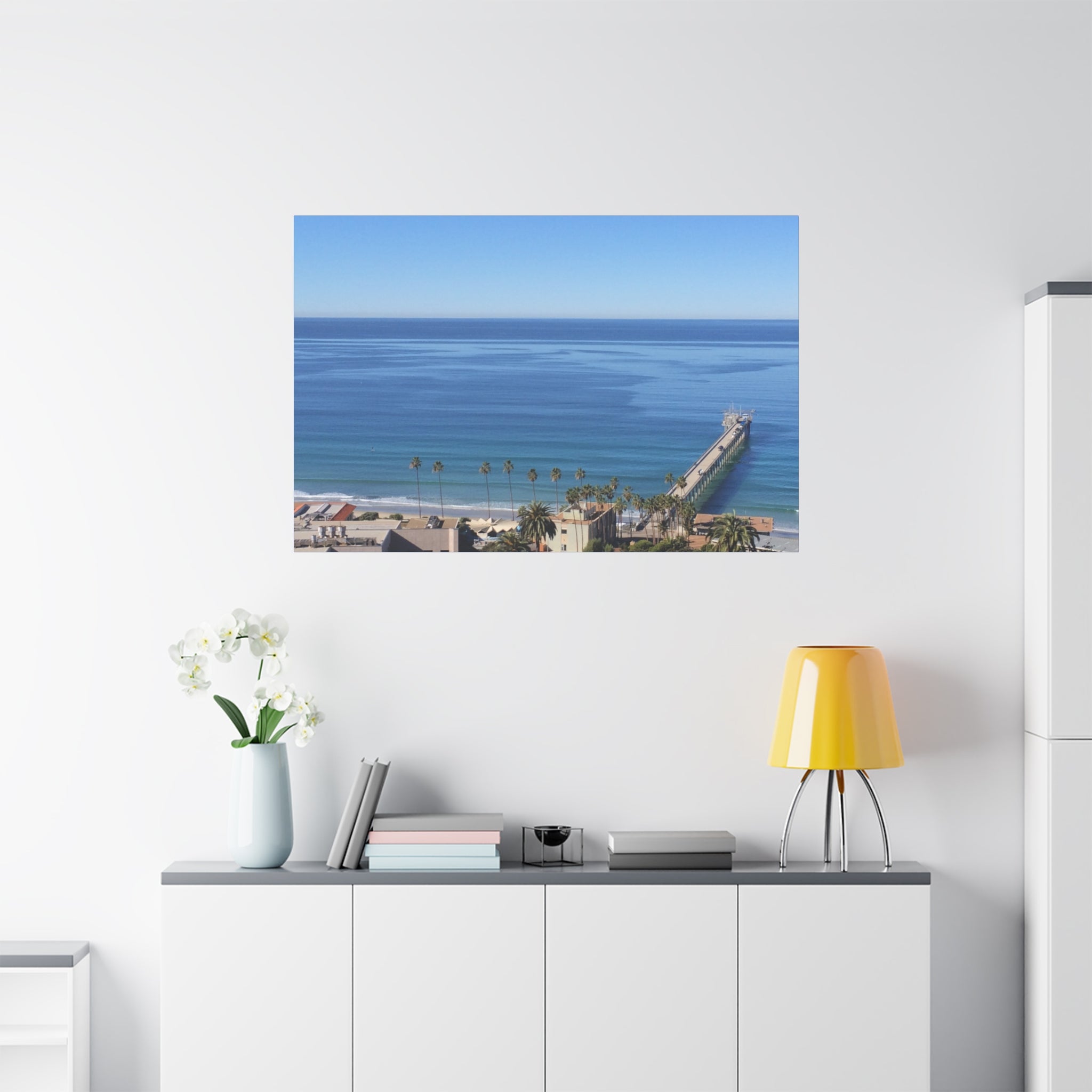Coastal Pier Canvas Print — Matte Stretched Ocean Wall Art