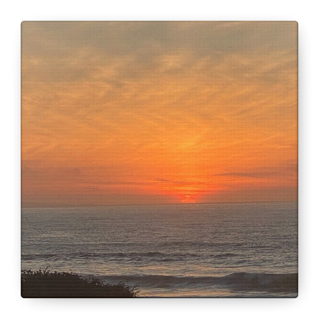 Sunset Ocean Canvas Wall Art — Matte Stretched 1.25"
