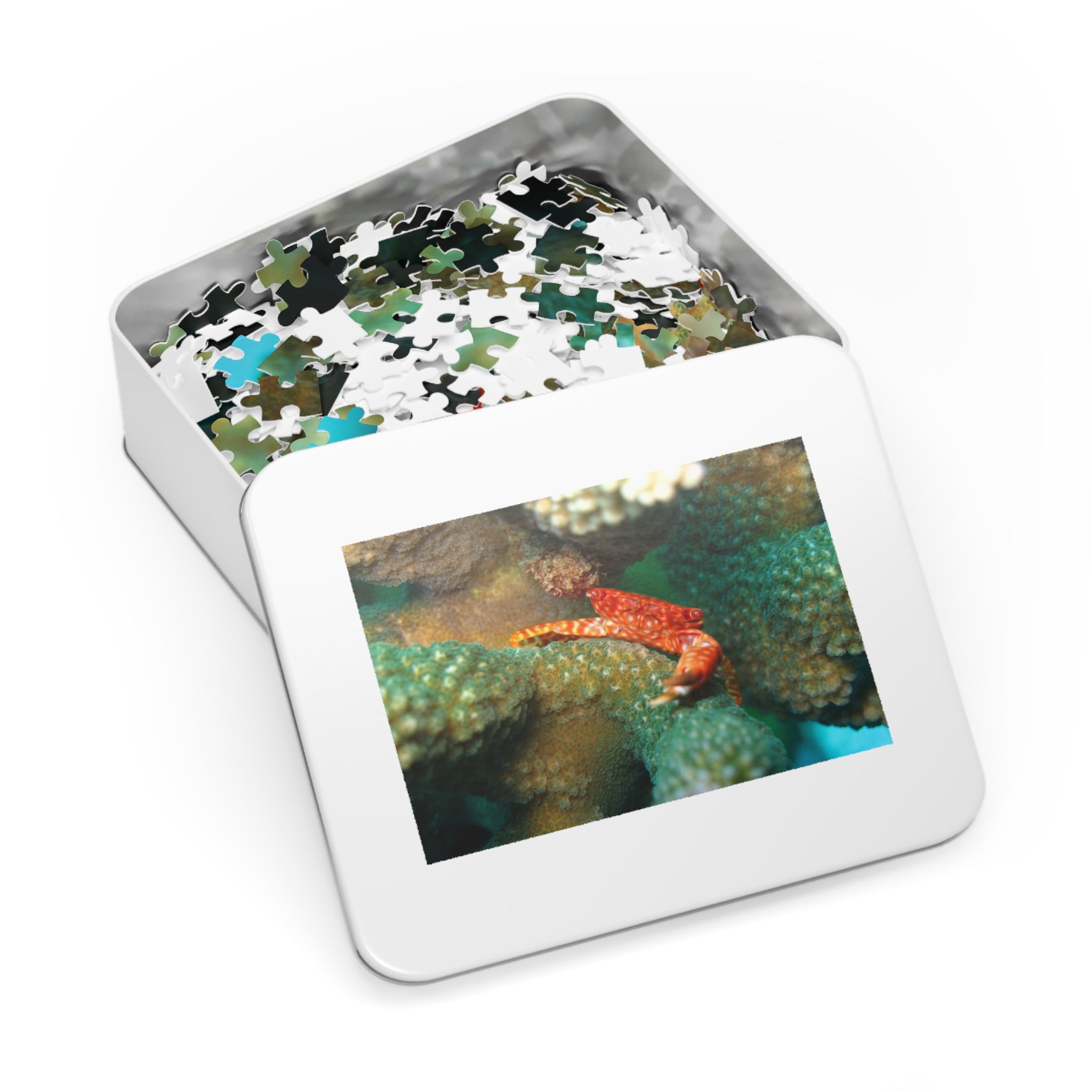 Coral Reef Crab Jigsaw Puzzle (with Tin) — Ocean Puzzle Gift